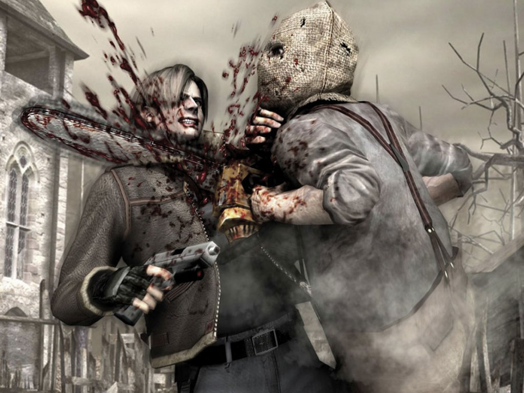 video game, chainsaw, leon s kennedy, resident evil High Definition image
