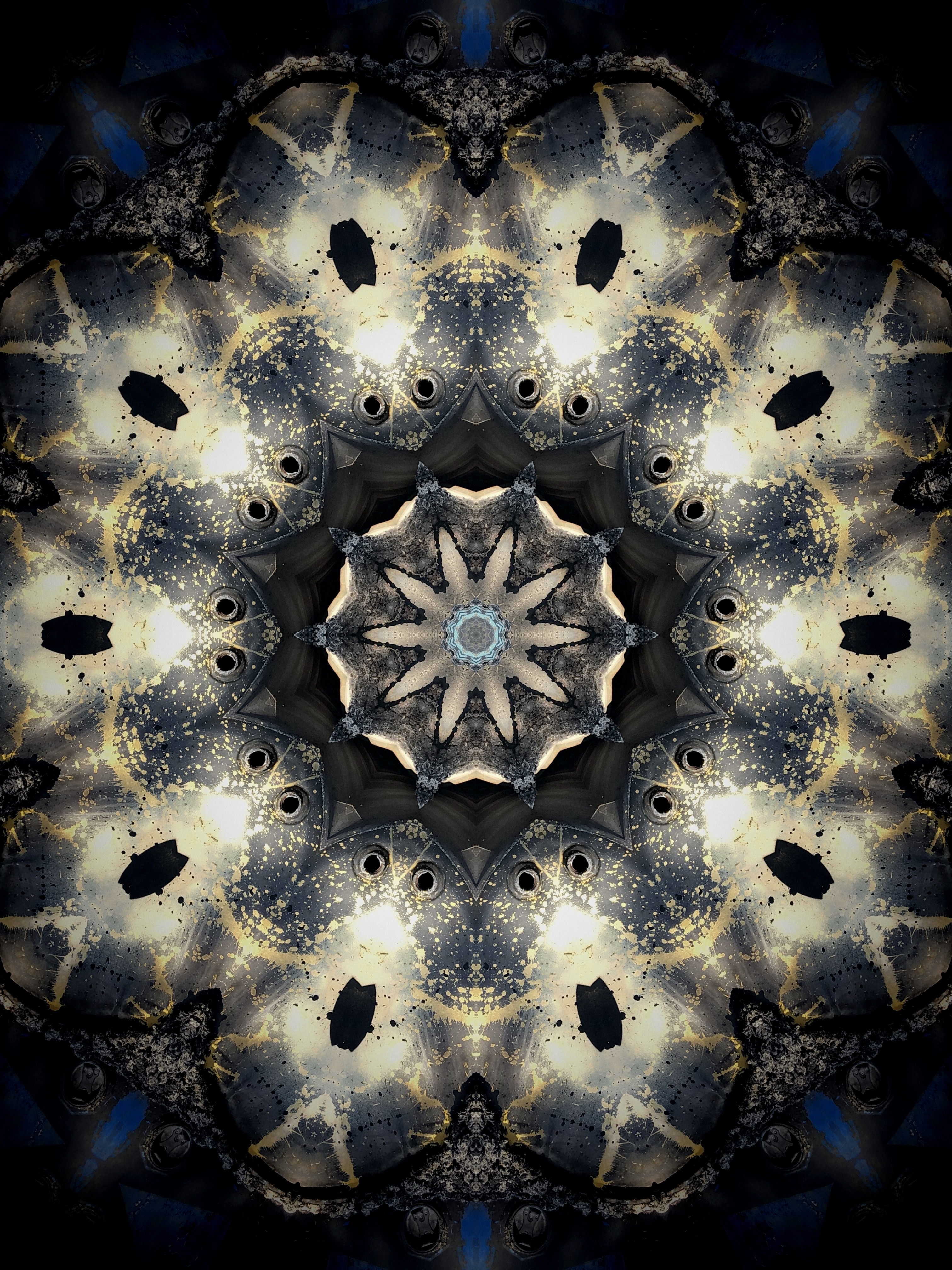 abstract, drops, reflection, pattern, fractal, reflections phone wallpaper