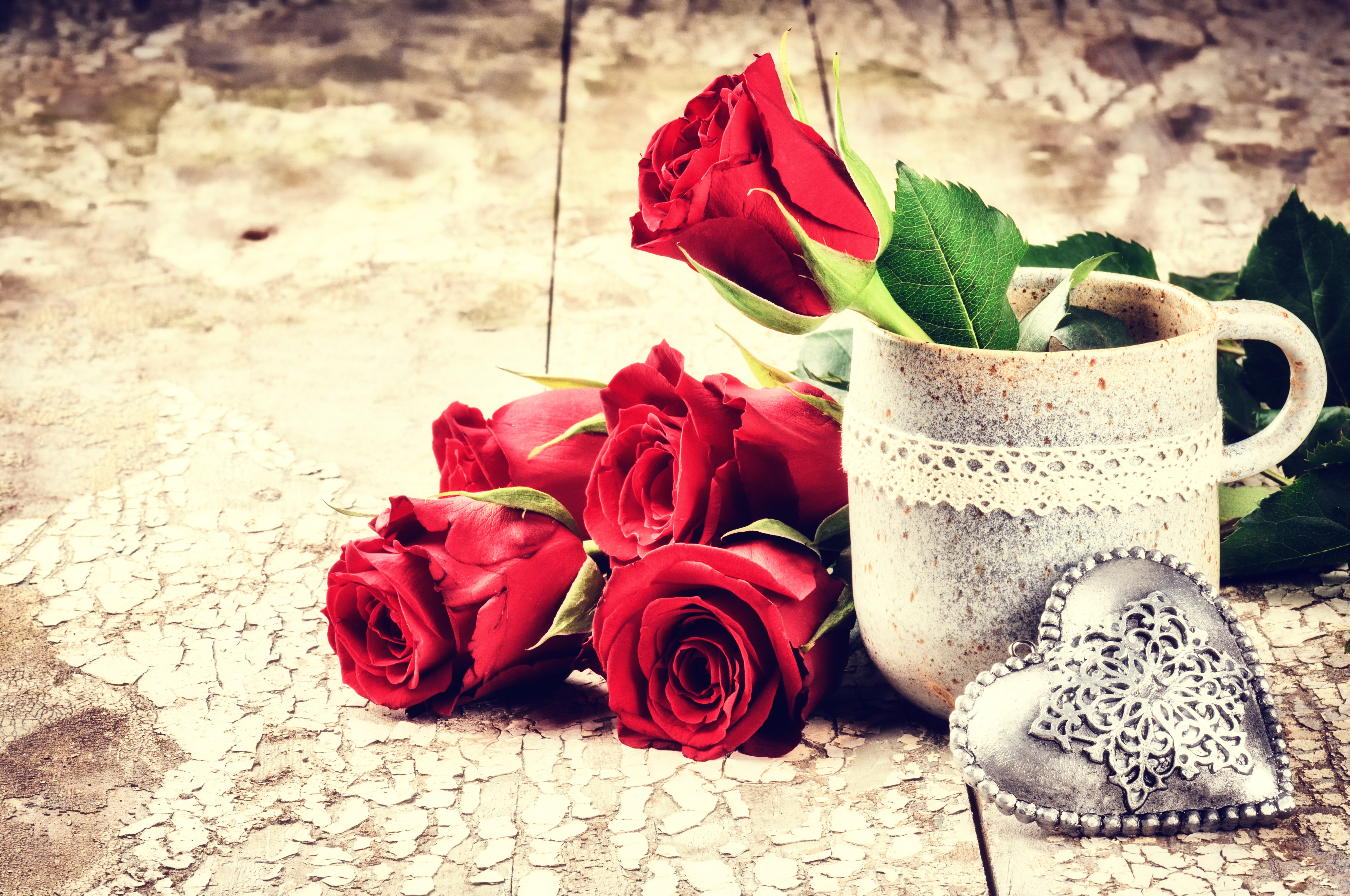Download mobile wallpaper Valentine's Day, Rose, Cup, Holiday, Heart, Red Rose for free.