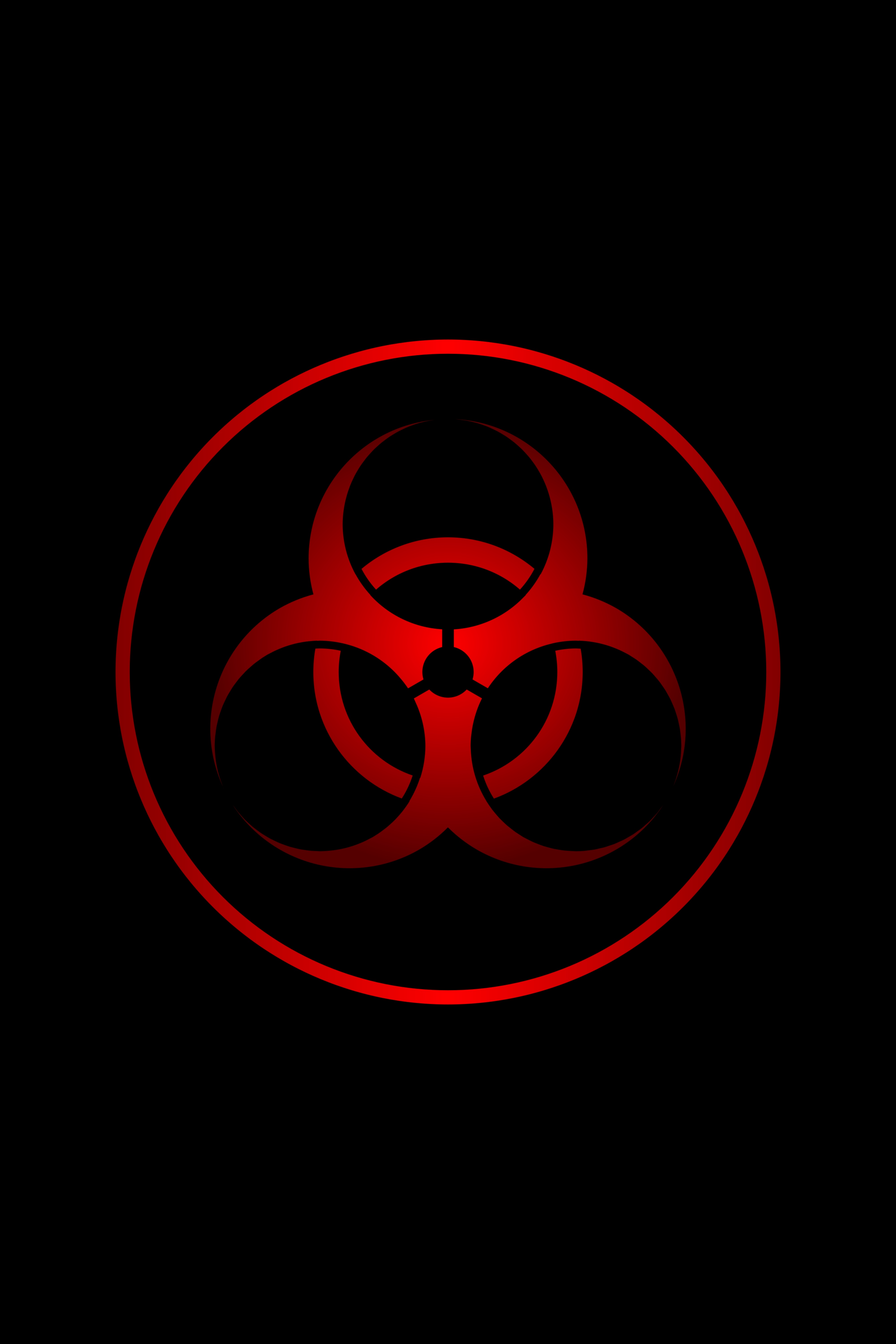 symbol, radiation, black, red, sign, miscellanea, miscellaneous