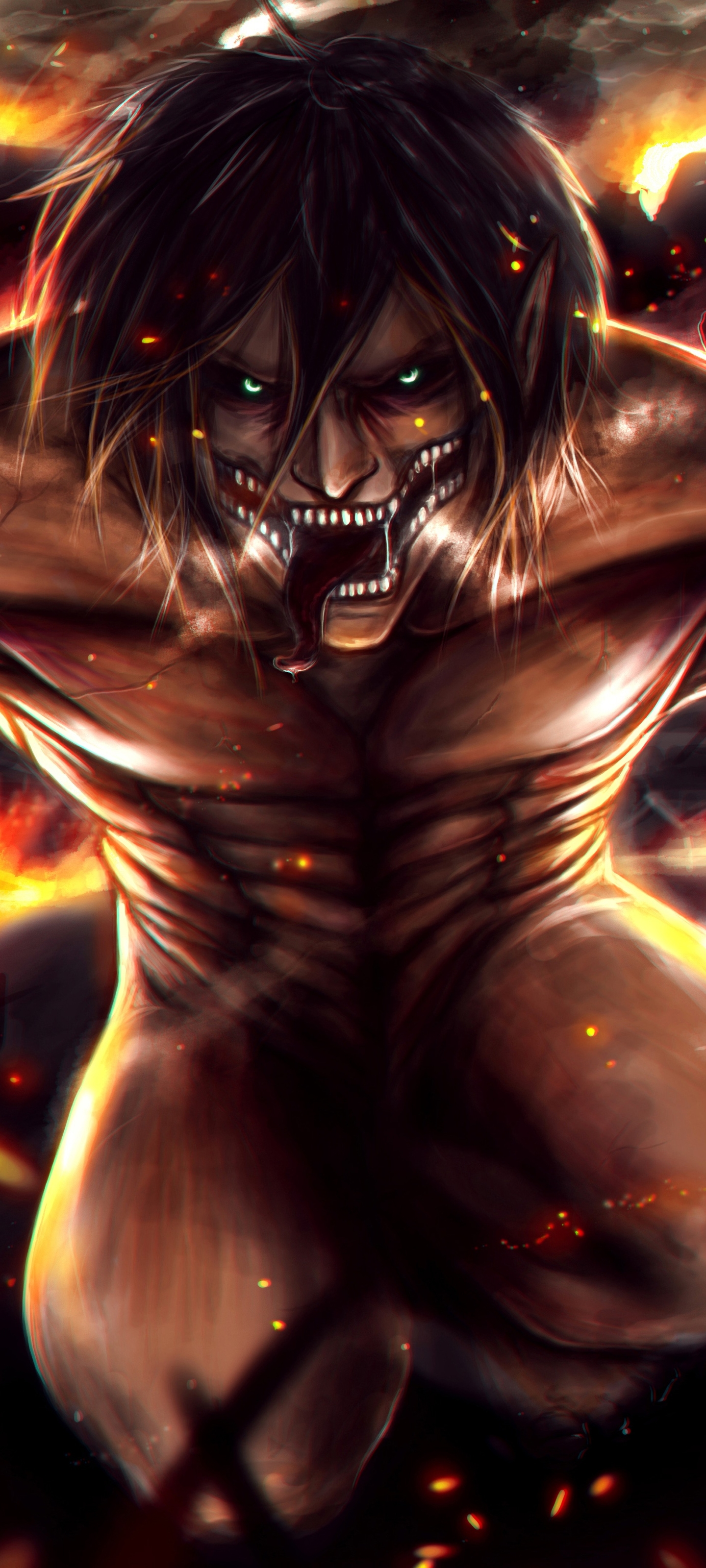 Eren Titan Form Attack On Titan Anime Hd Wallpaper - Attack On Titan Png,  Transparent Png , Transparent Png Image - PNGitem