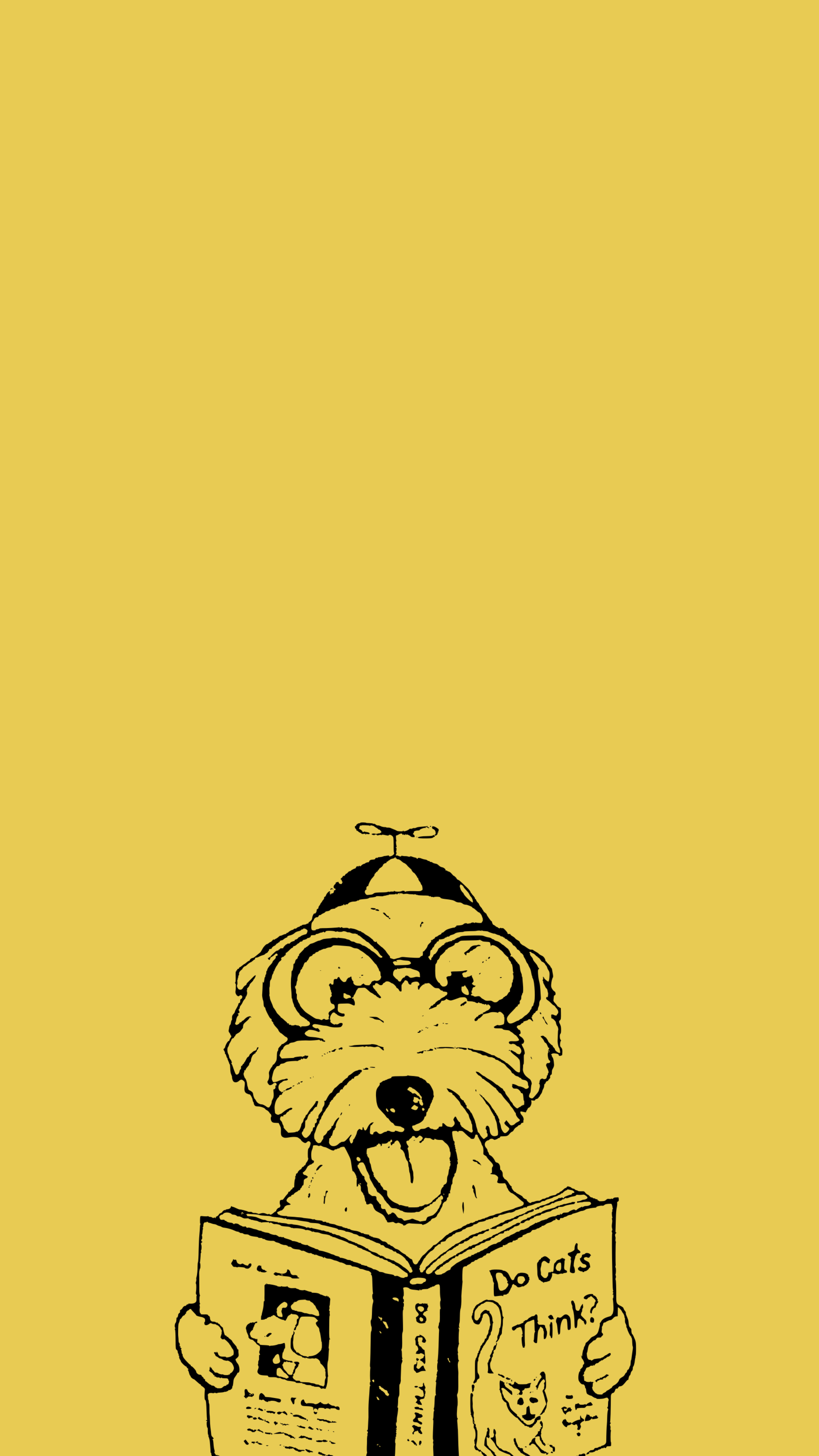 Download mobile wallpaper Dog, Book, Funny, Art, Vector for free.