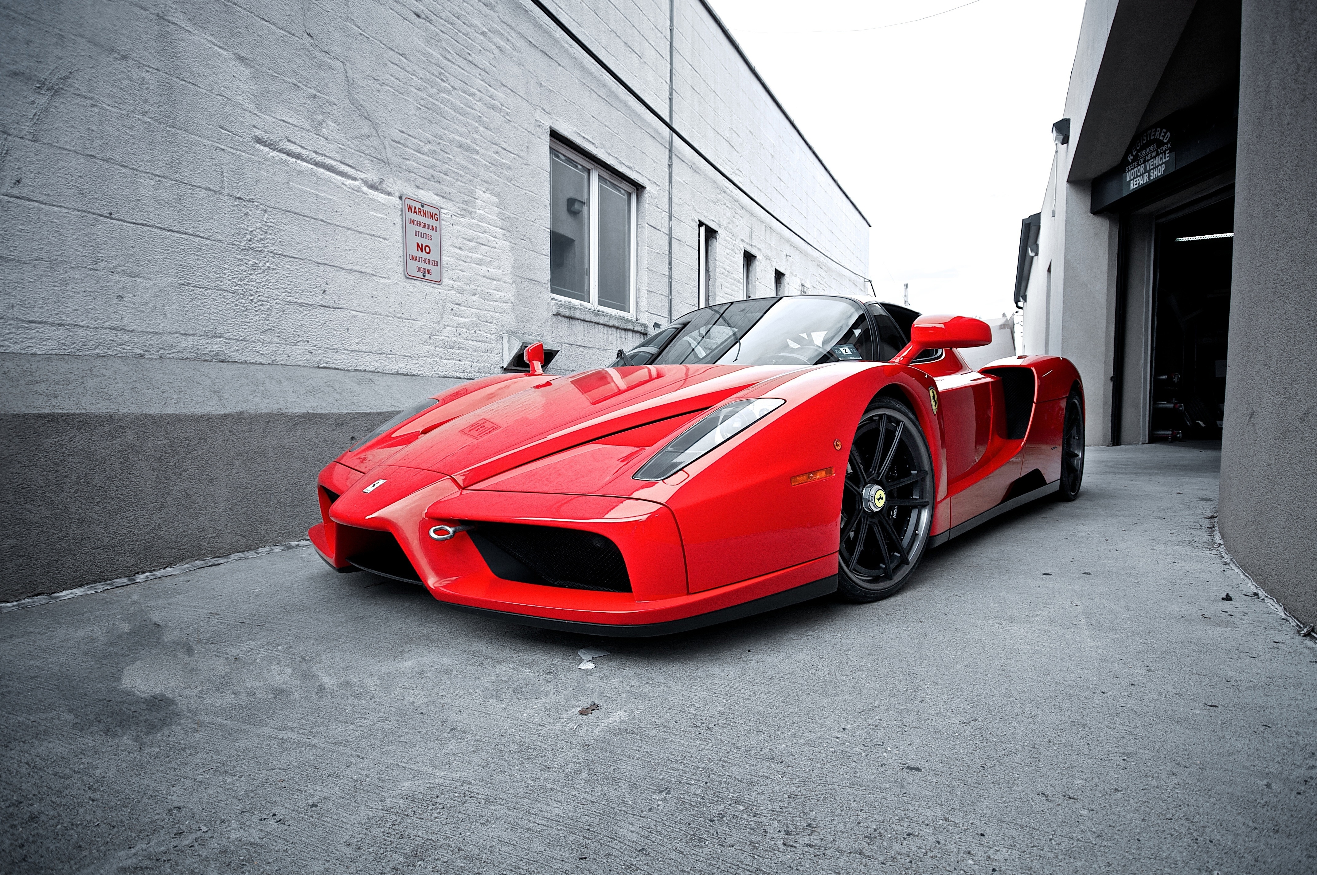 Download mobile wallpaper Enzo, Cars, Street, Ferrari for free.