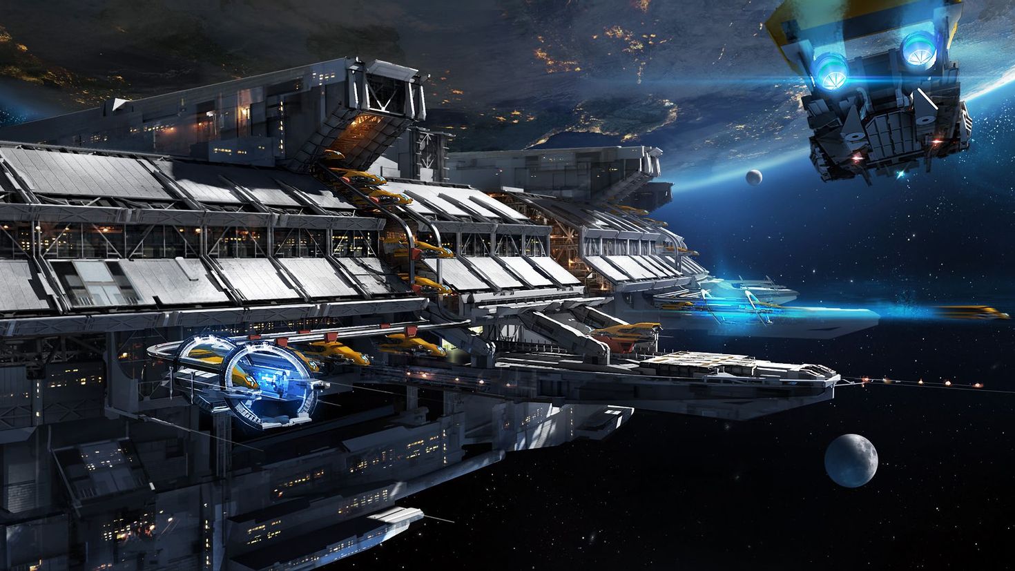 Spaces9. Орбитальная станция Sci Fi платформа. Звёздные войны космические верфи. Спейс инджинер. Космик корабль.