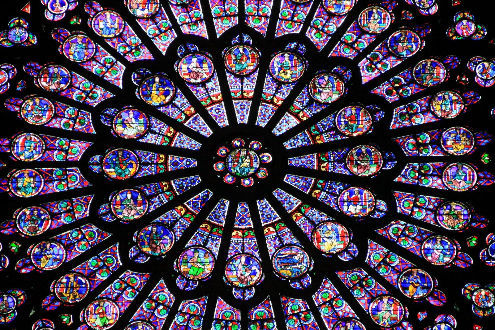 stained glass, religious, notre dame de paris, cathedral, colors, design, cathedrals