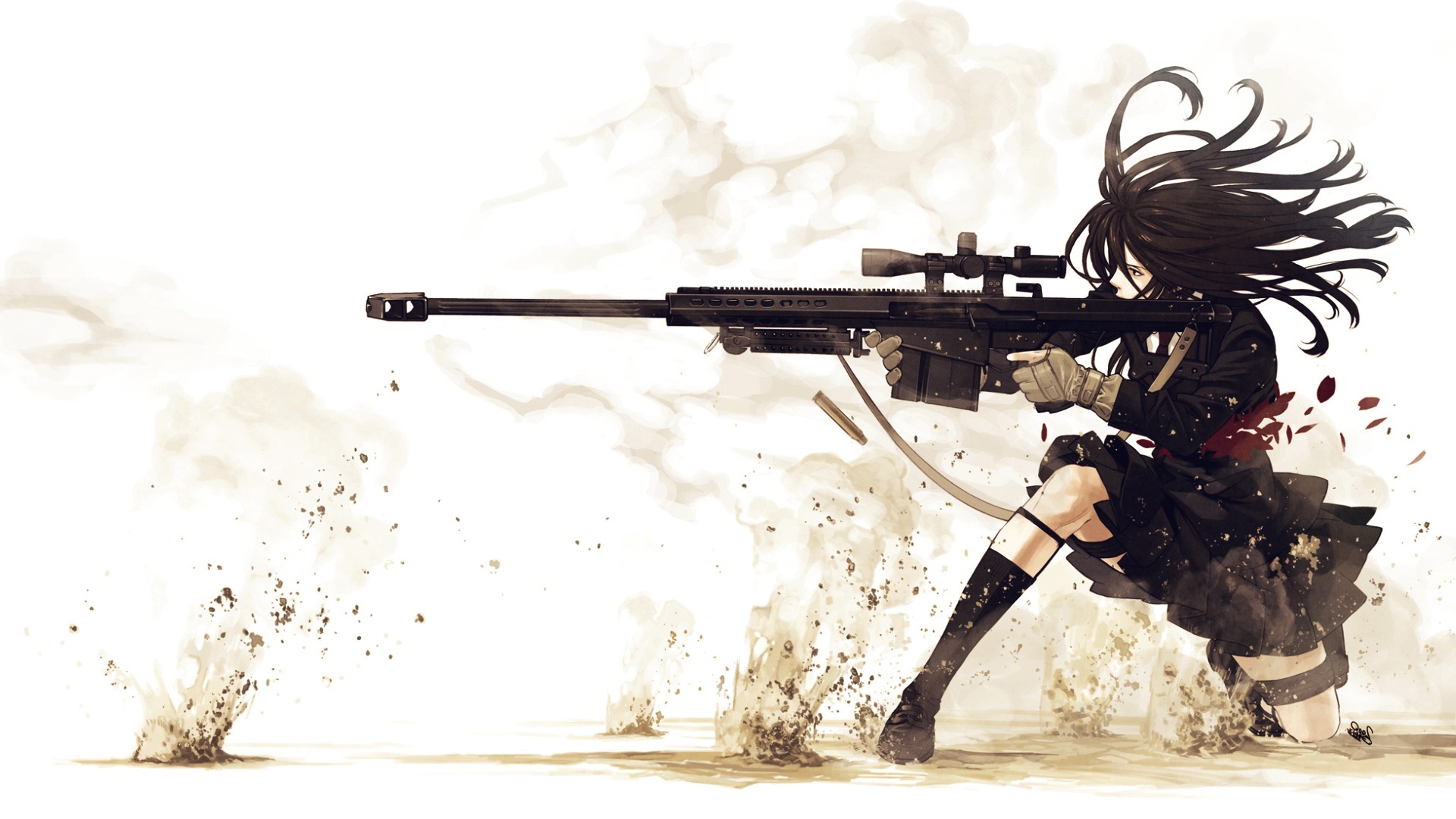 sniper, anime, military