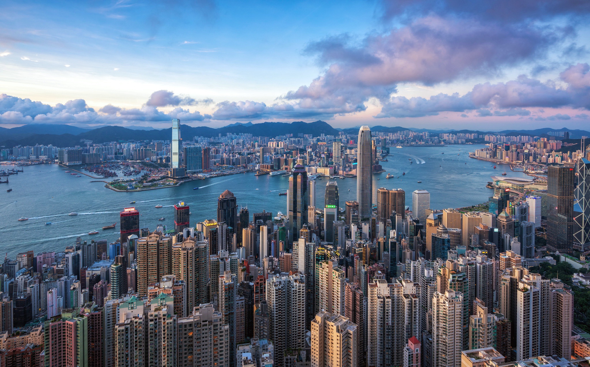 Hong Kong вид на город
