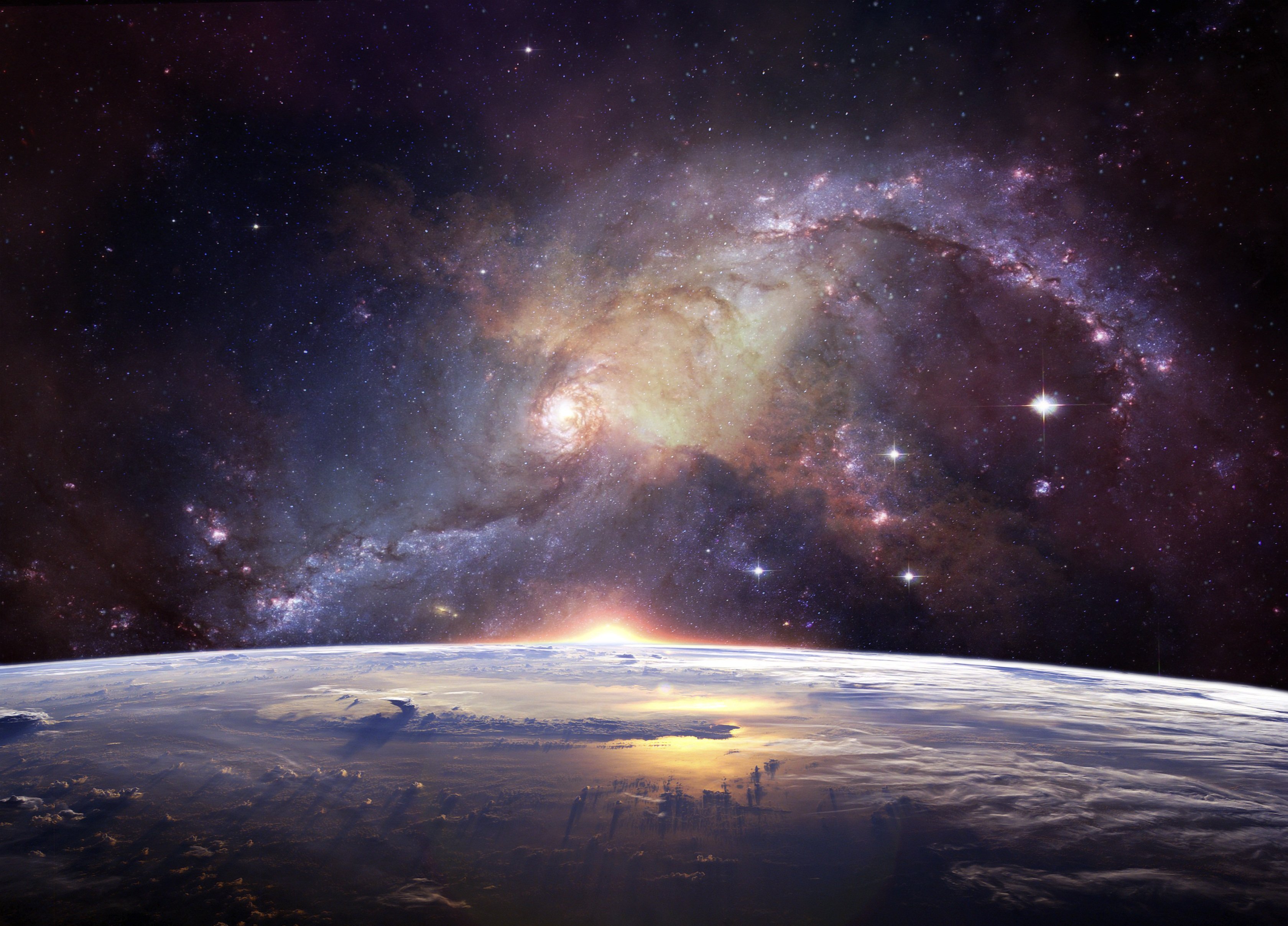 Free download wallpaper Shine, Light, Flash, Universe, Planet, Nebula on your PC desktop