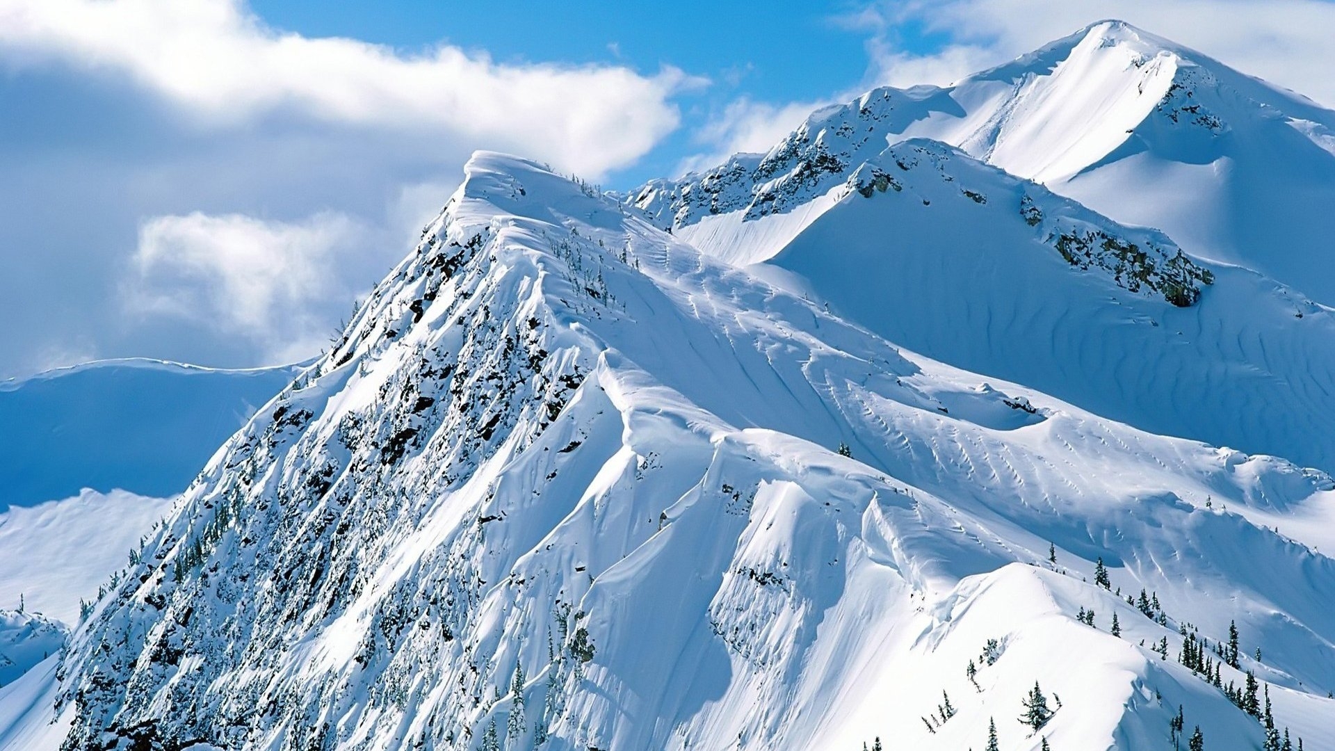 Handy-Wallpaper Mountains, Schnee, Landschaft kostenlos herunterladen.