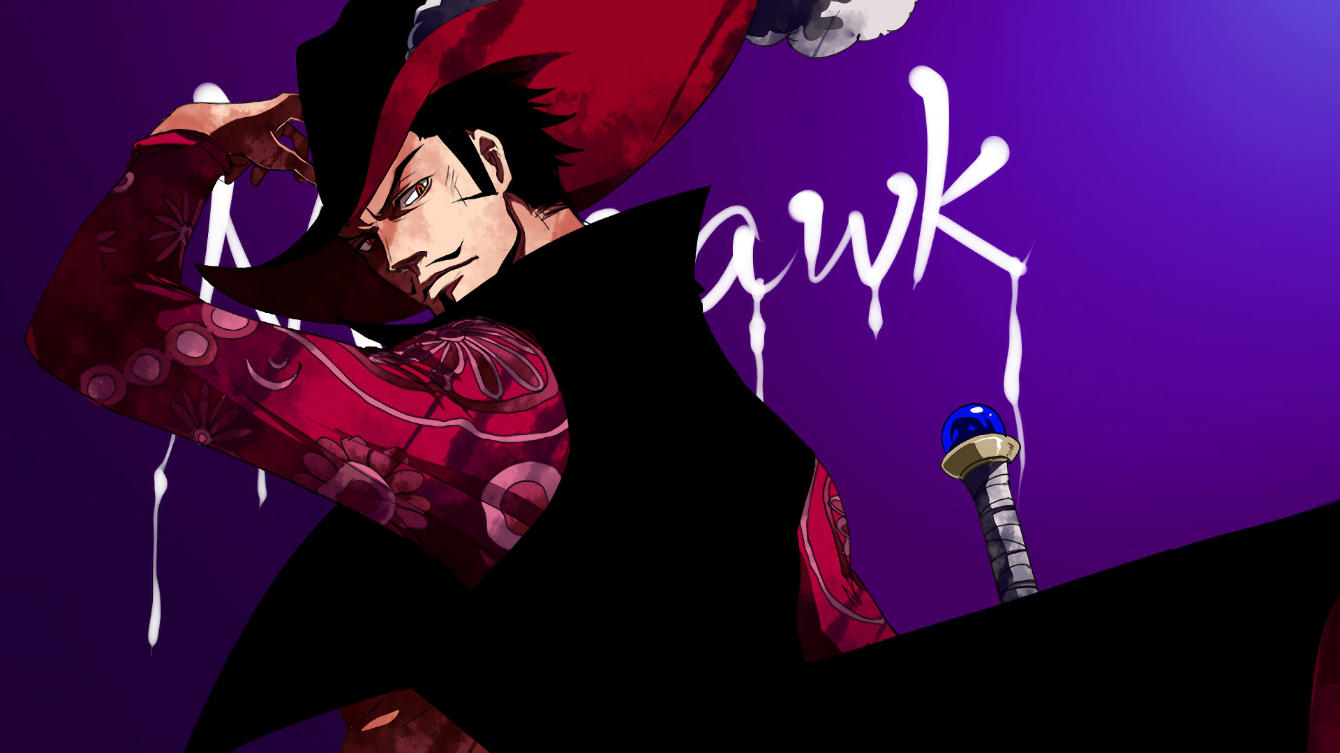 anime, one piece, dracule mihawk