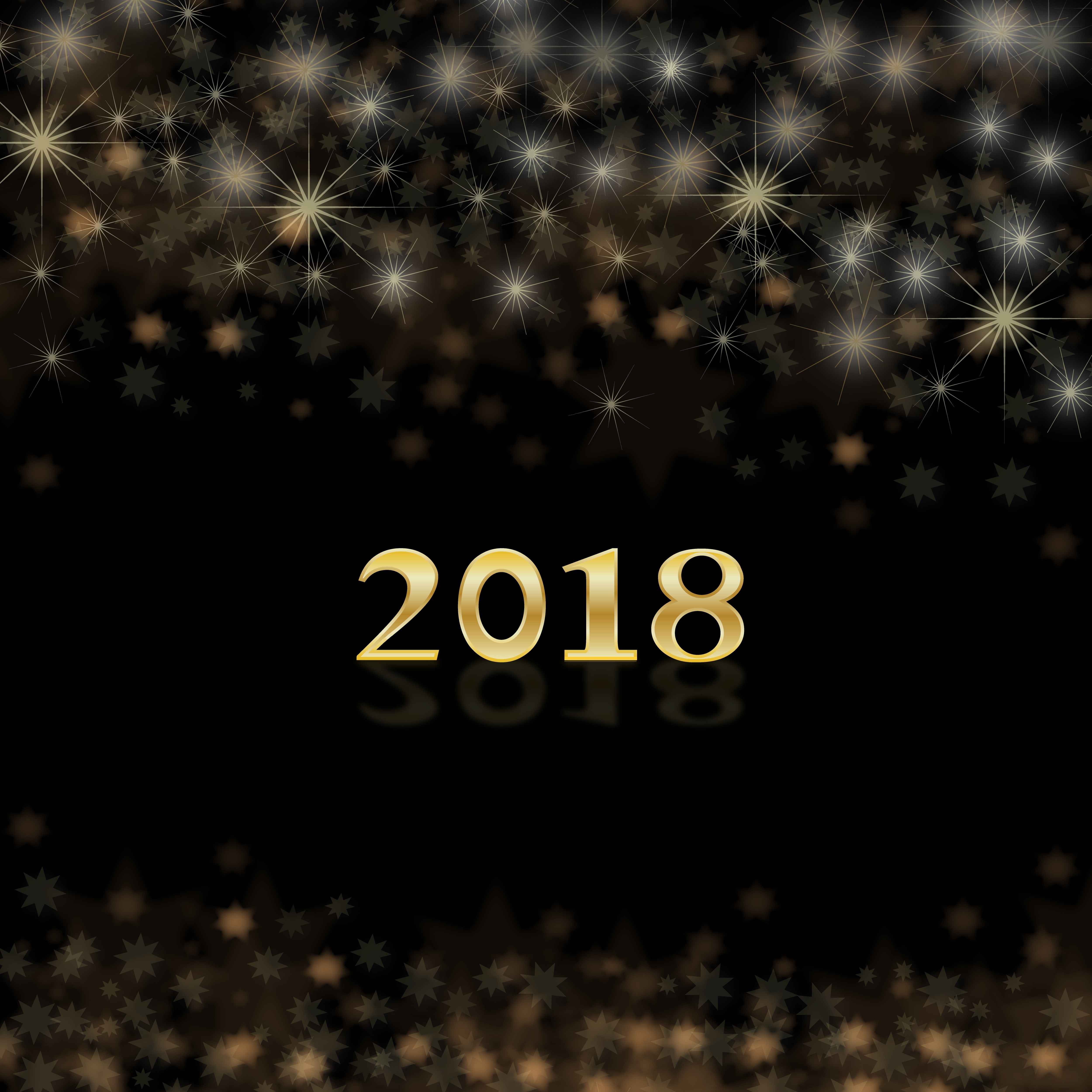 holidays, new year, shine, brilliance, numbers, 2018 UHD