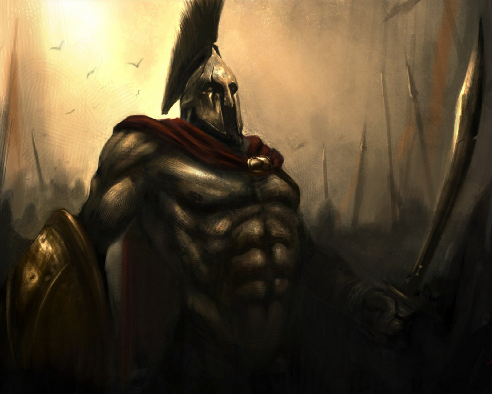 300 (movie), spartan, movie, 300, helmet, shield, sword wallpapers for tablet