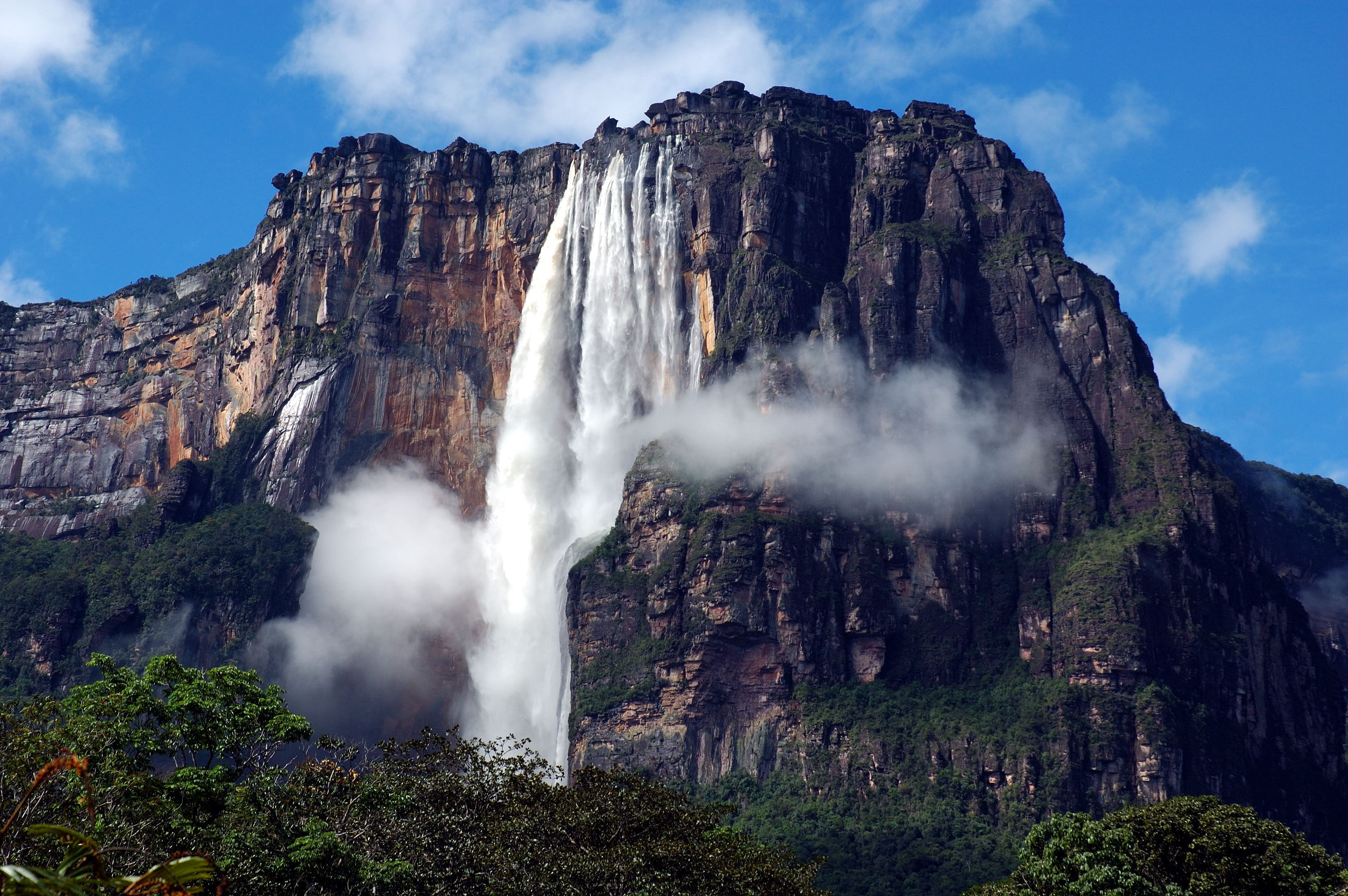 earth, angel falls, cliff, mountain, venezuela, waterfall, waterfalls