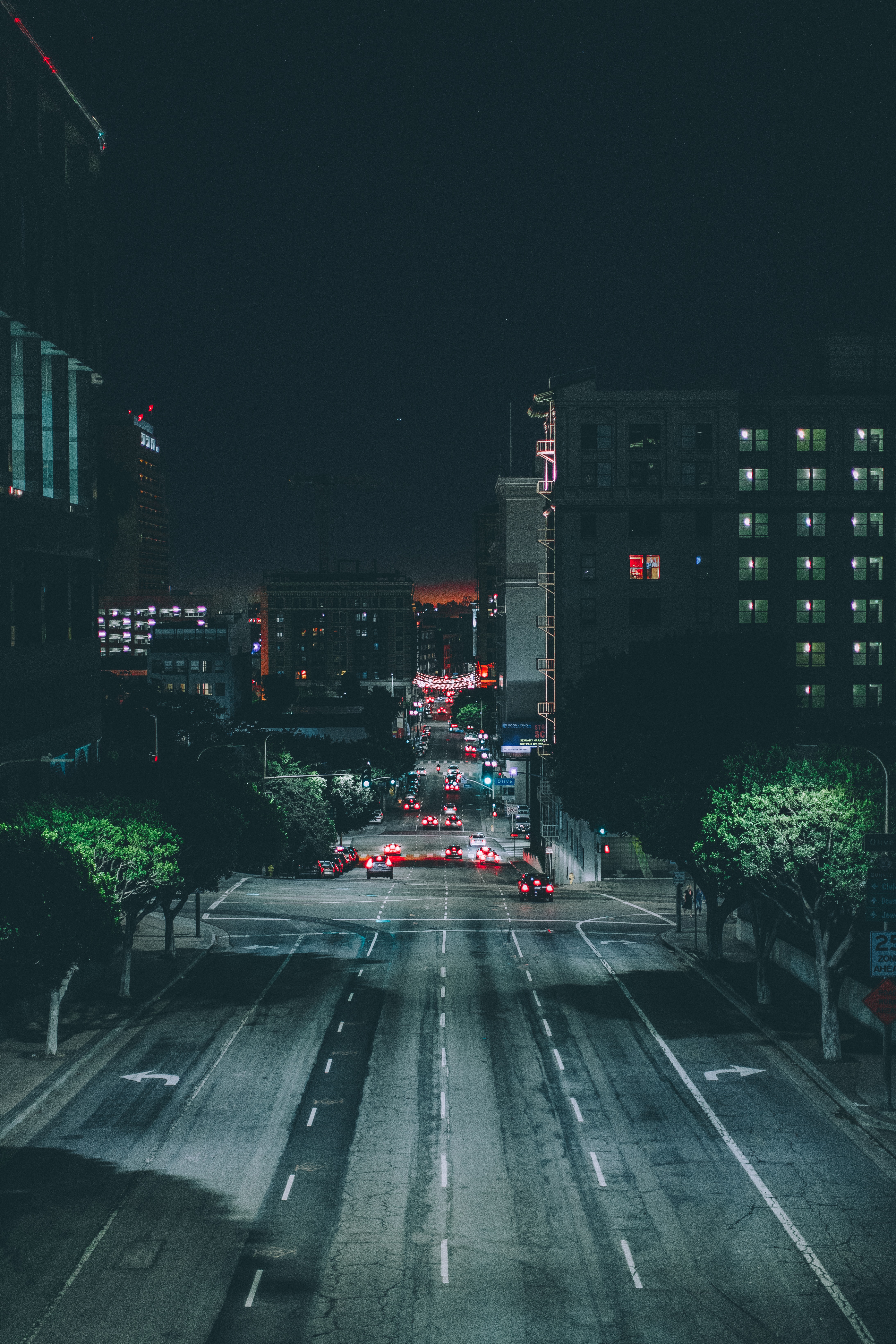 1920x1080 Background road, traffic, cities, movement, night city, los angeles