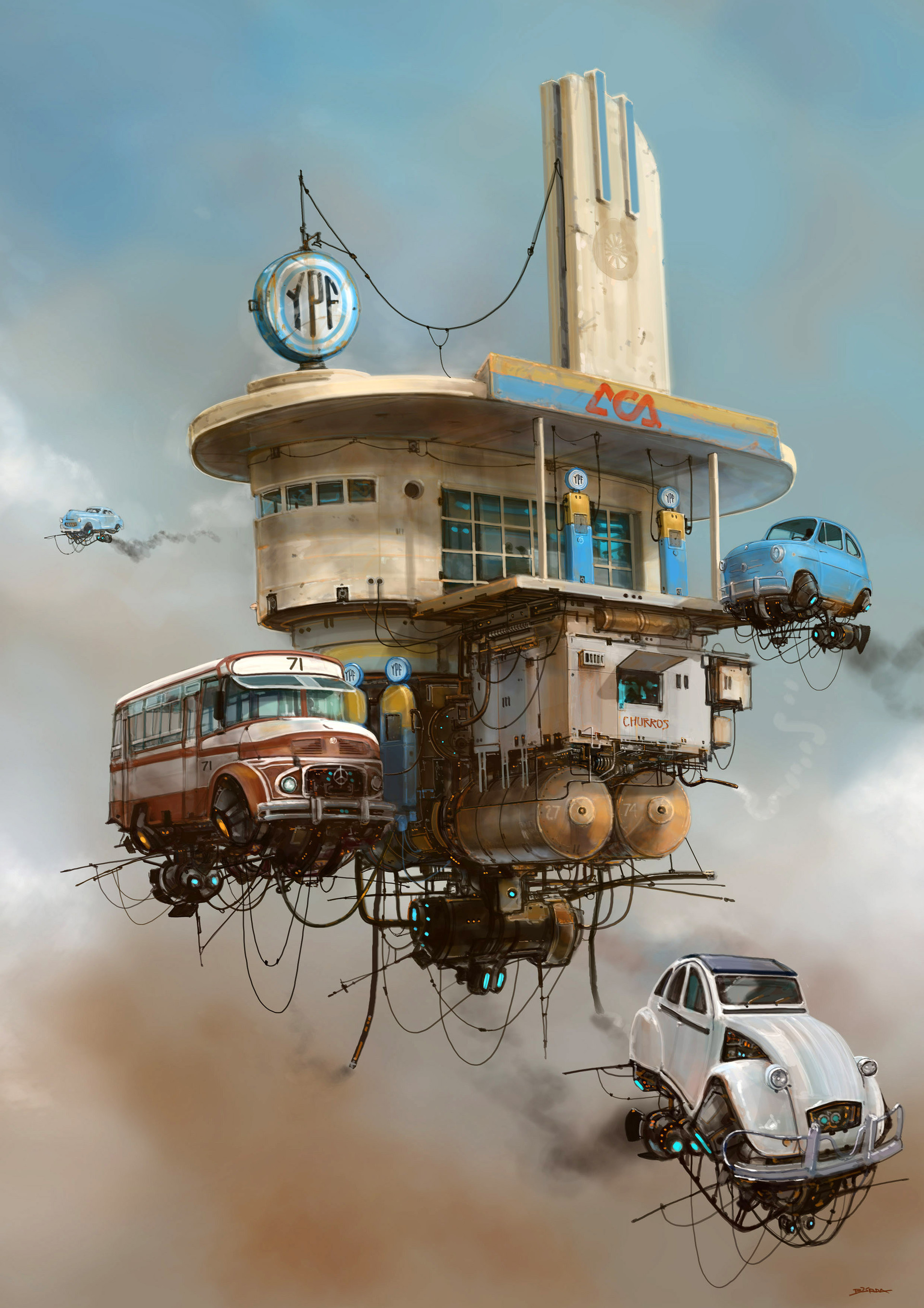 sci fi, art, auto, ssi fi, fiction, that's incredible, sky, building