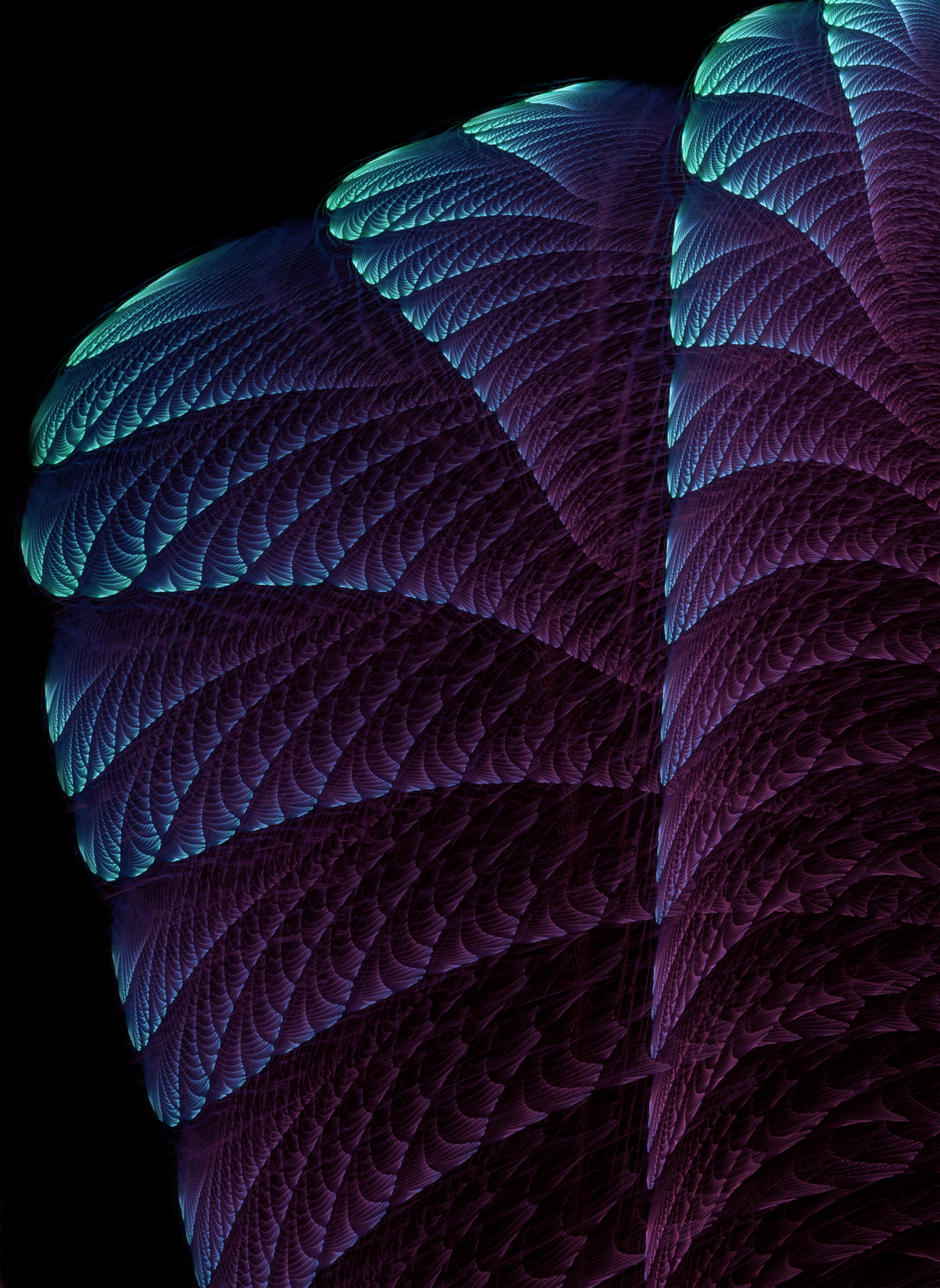 violet, volume, abstract, relief, fractal, purple 32K