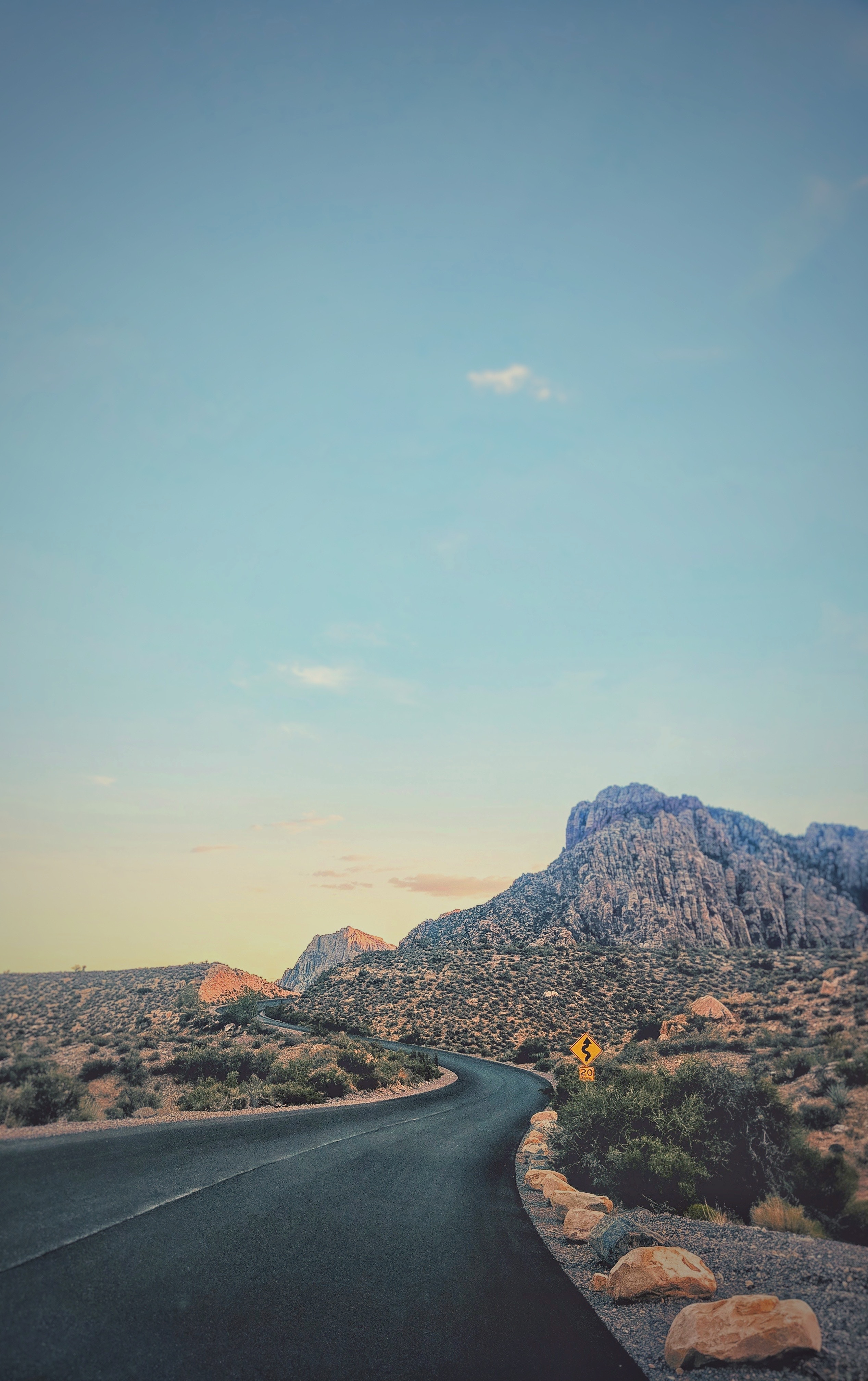 Download mobile wallpaper Vegetation, Turn, Road, Nature, Canyon for free.
