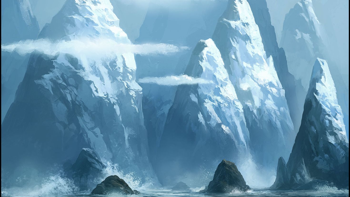 Ледяные горы арт
