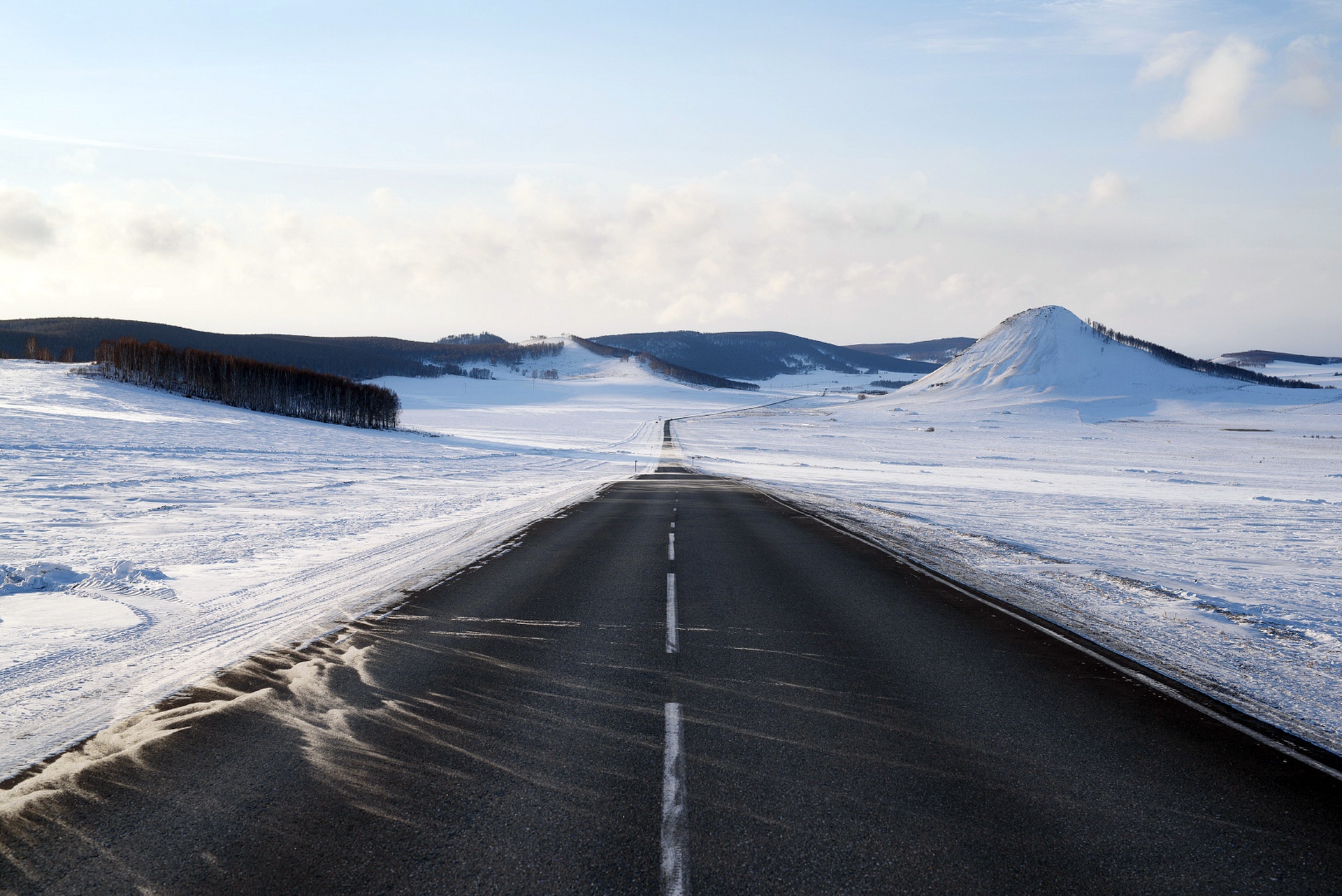 Скандинавские дороги зимой