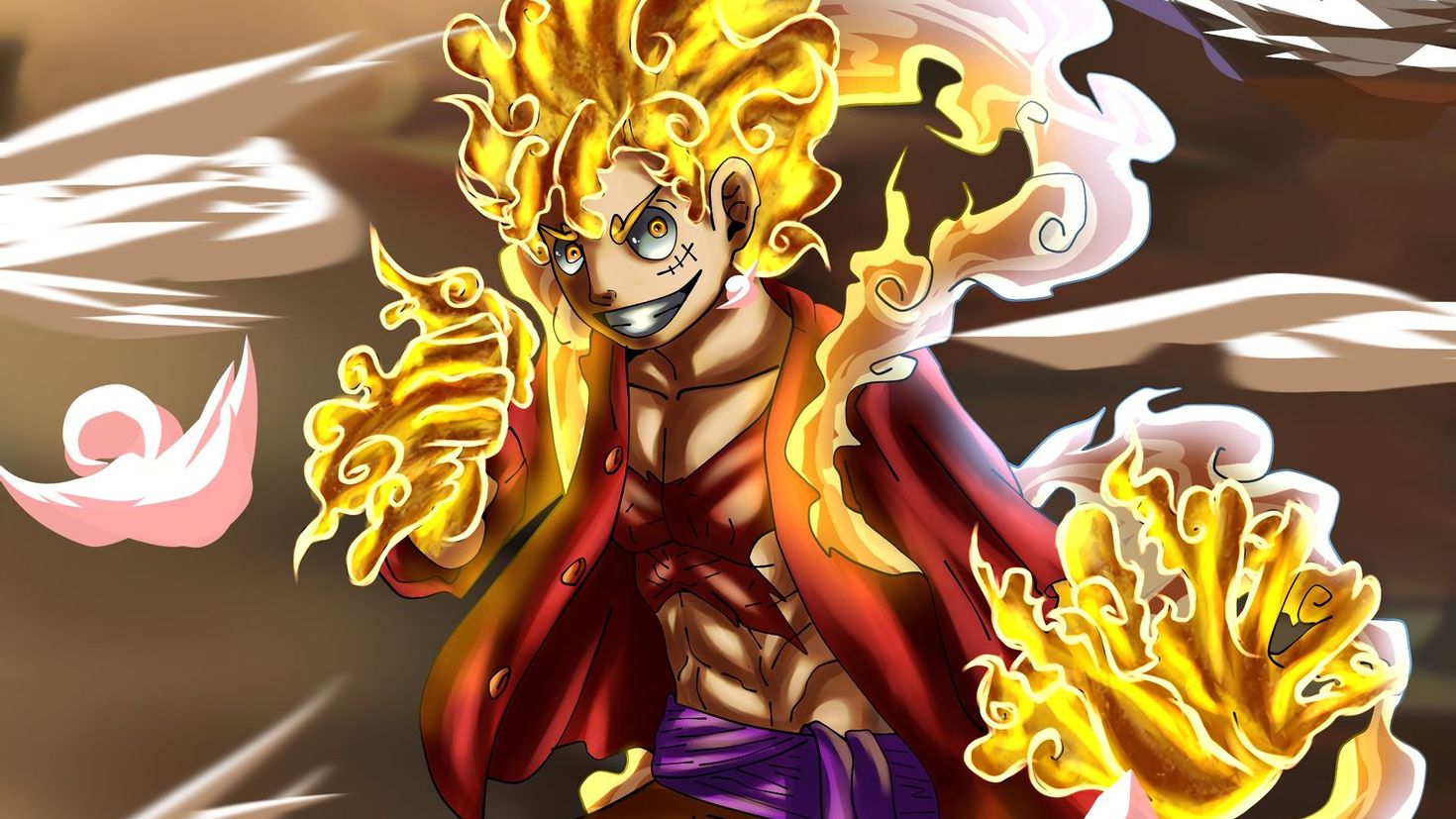 Кто такой джой бой из ван пис. Луффи Sun God. Luffy Gear 5. Луффи 5 Гир Бог солнца Ника.