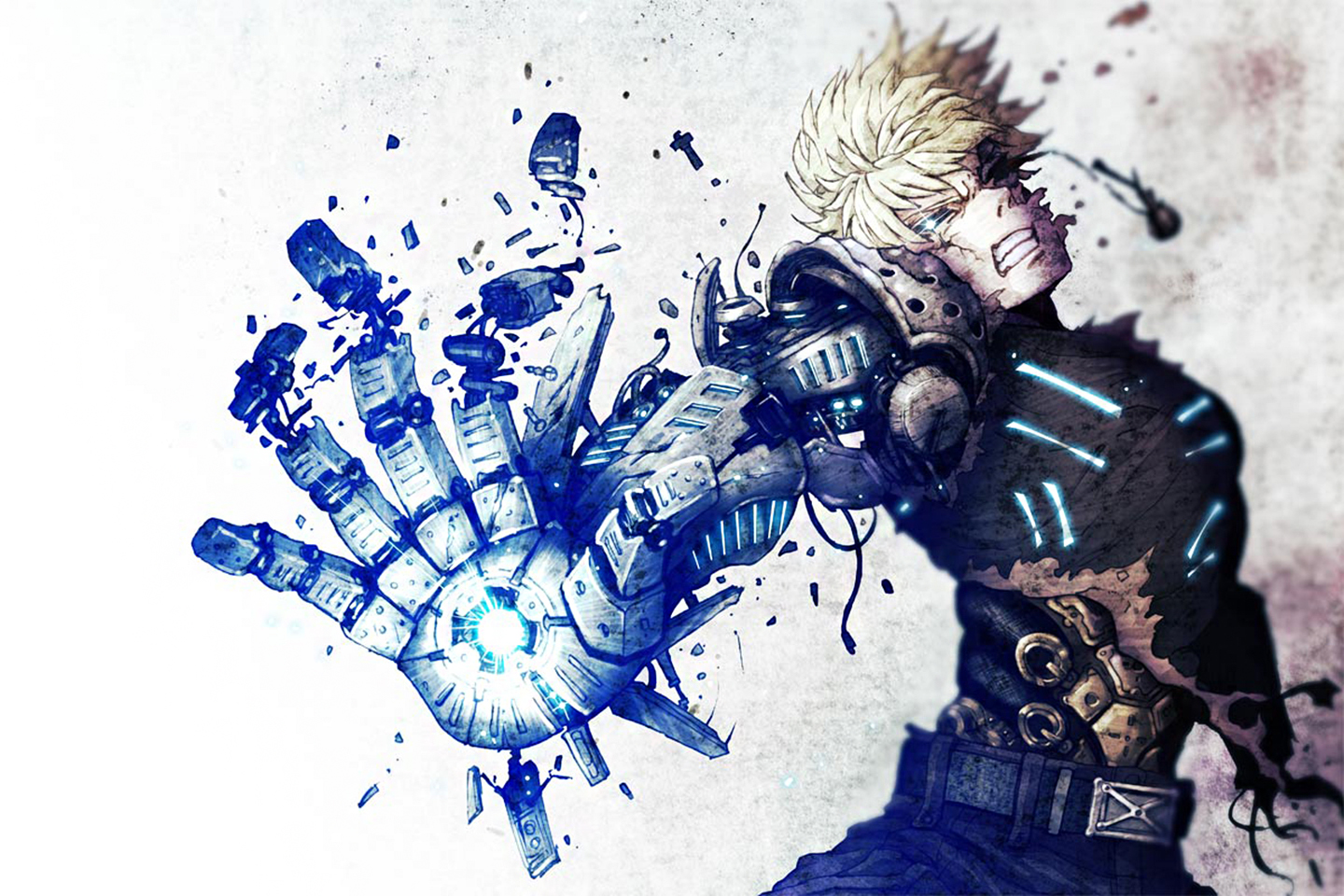 one punch man, anime, genos (one punch man)