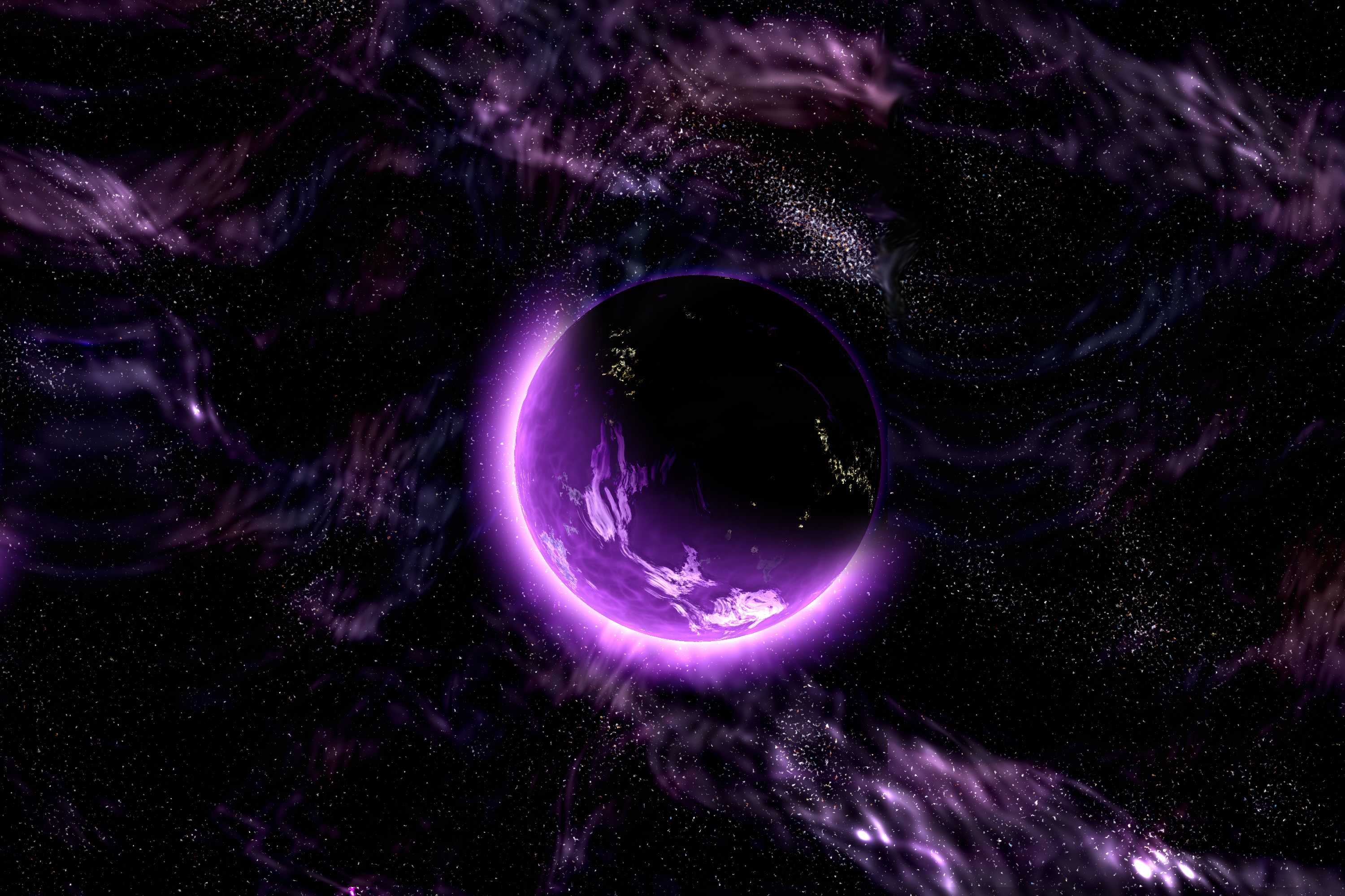 galaxy, planet, violet, universe, purple High Definition image