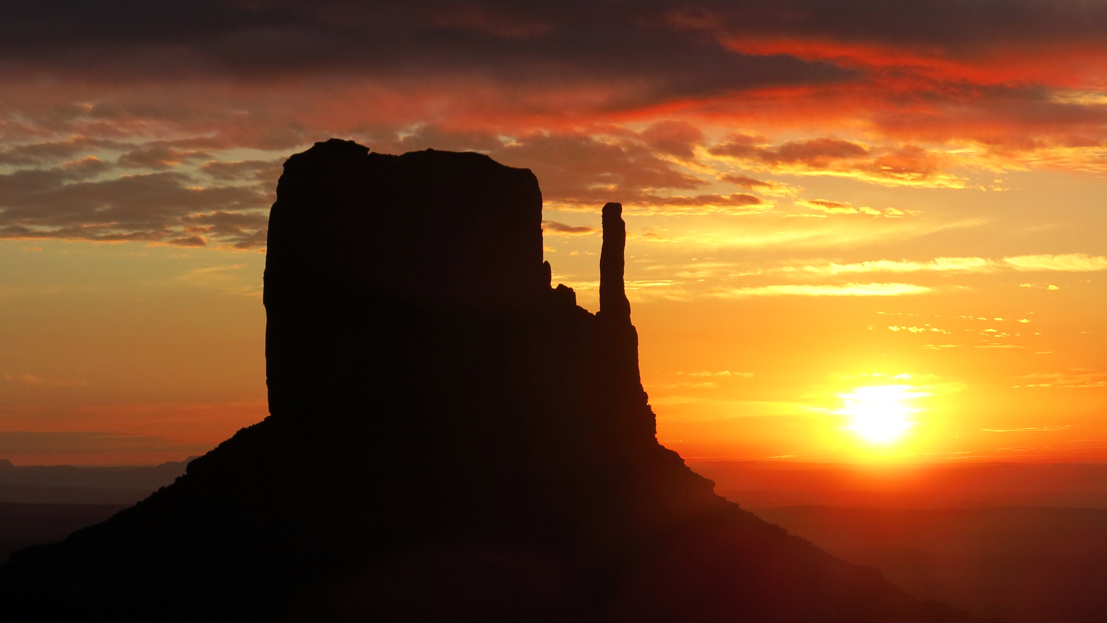 monument valley, sunset, earth QHD