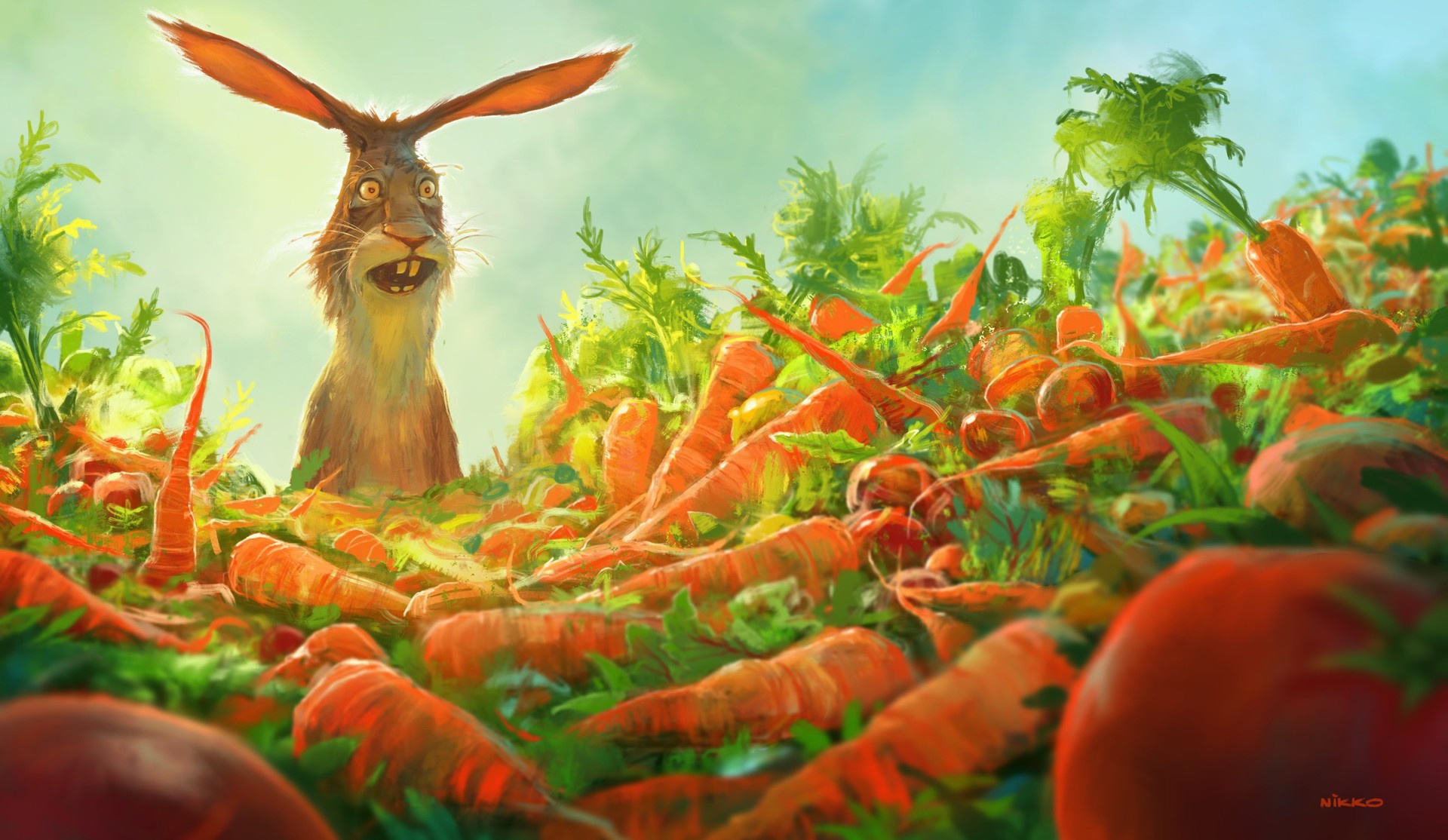 Заяц морковь