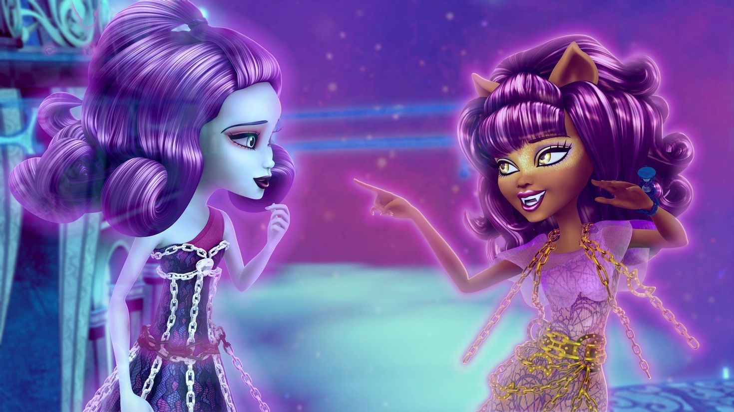 Monster high's. Монстр Хай мультфильм Призрачно. Монстер Хай Призрачно. Школа монстров: Призрачно мультфильм 2015. Клодин Вульф Призрачно.