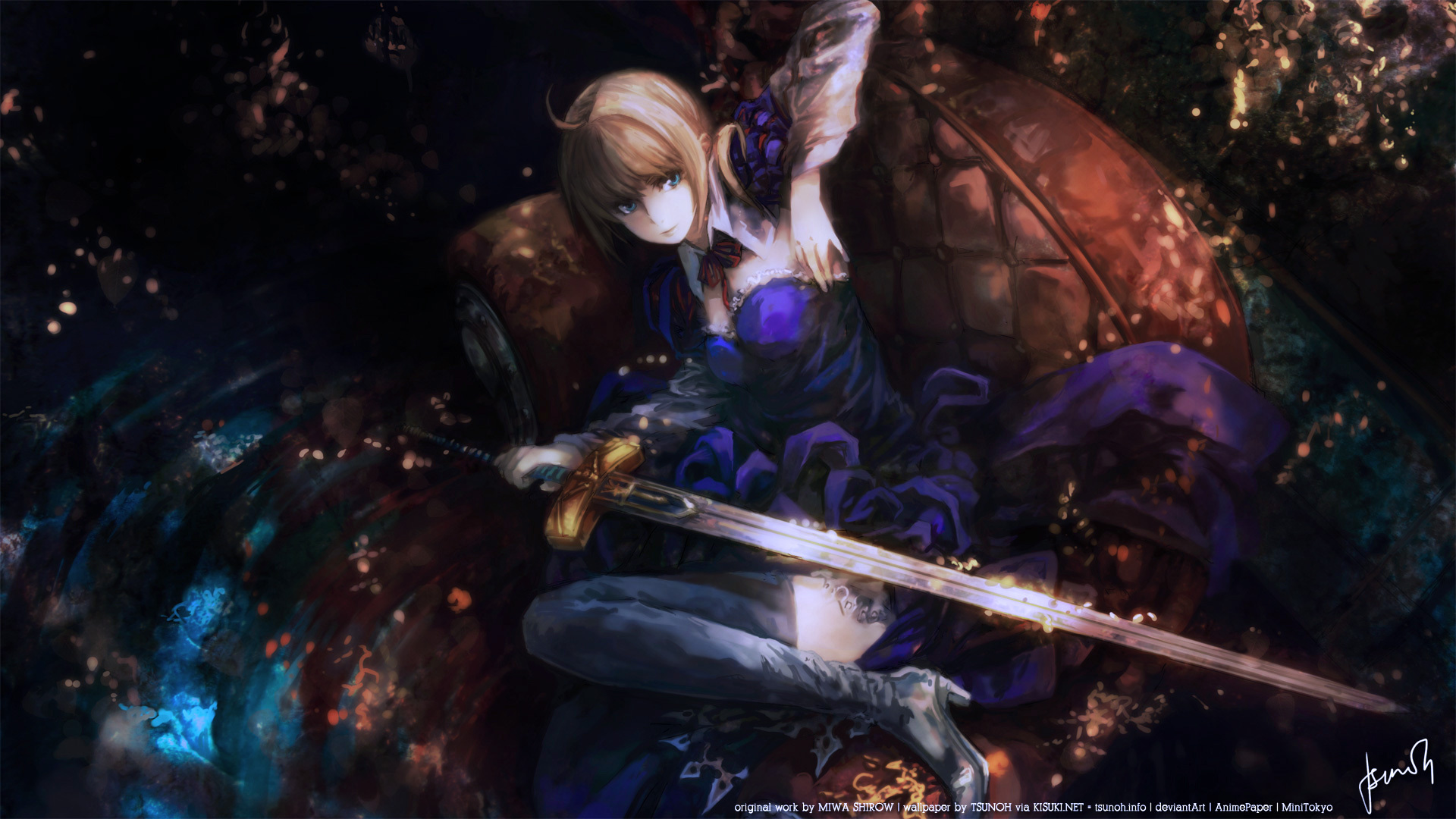 anime, fate/zero, saber (fate series), fate series cell phone wallpapers