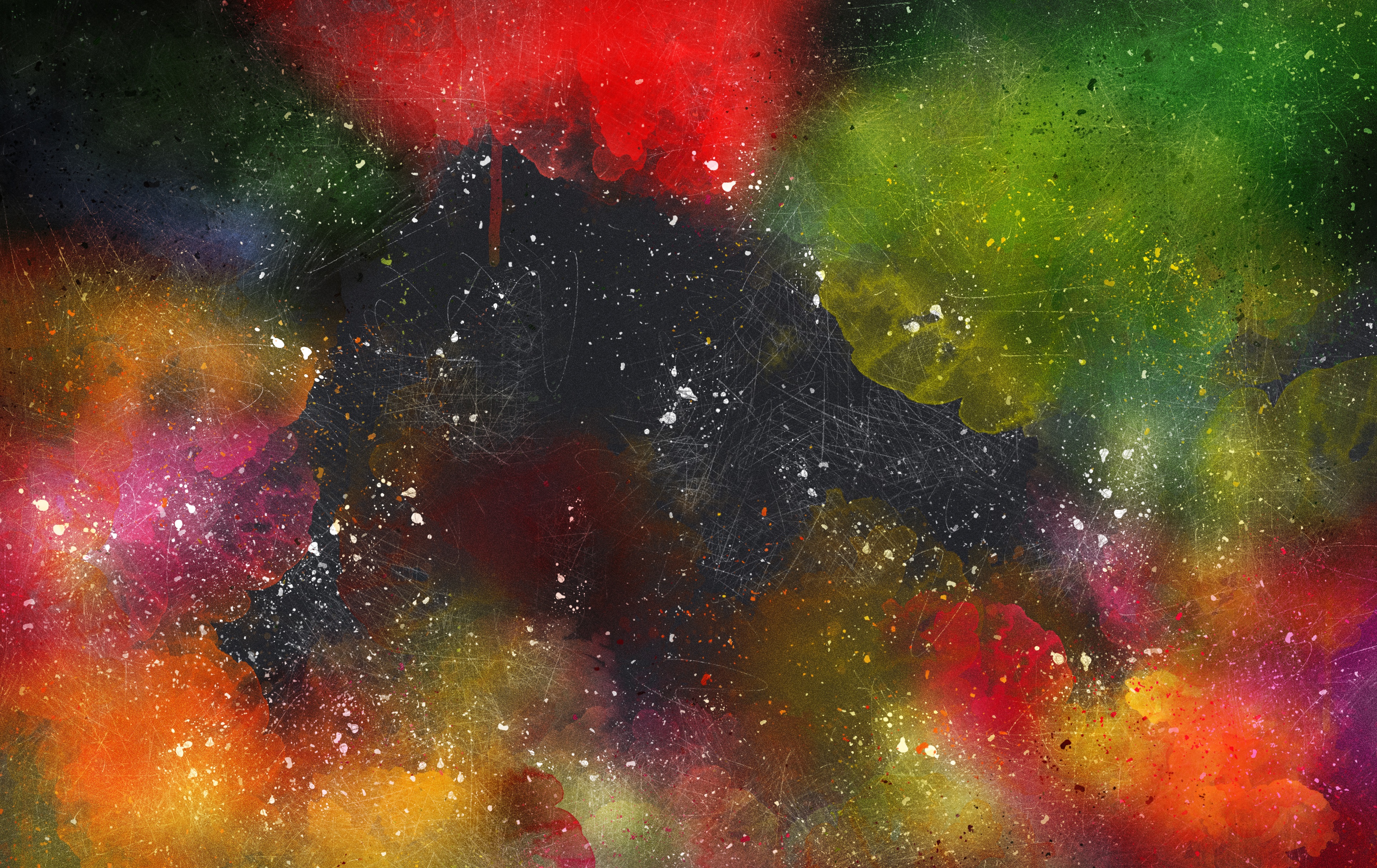 Download mobile wallpaper Spots, Stains, Motley, Multicolored, Abstract, Watercolor for free.