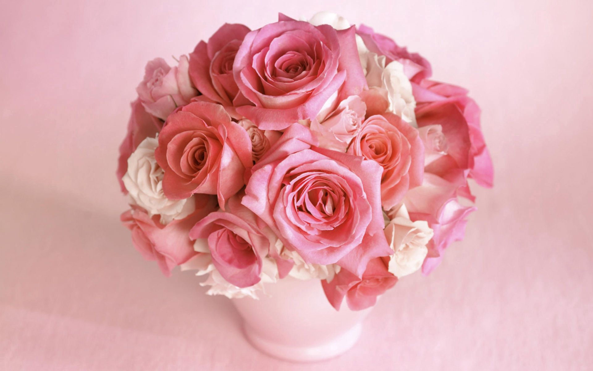 desktop Images roses, flowers, bouquet, vase