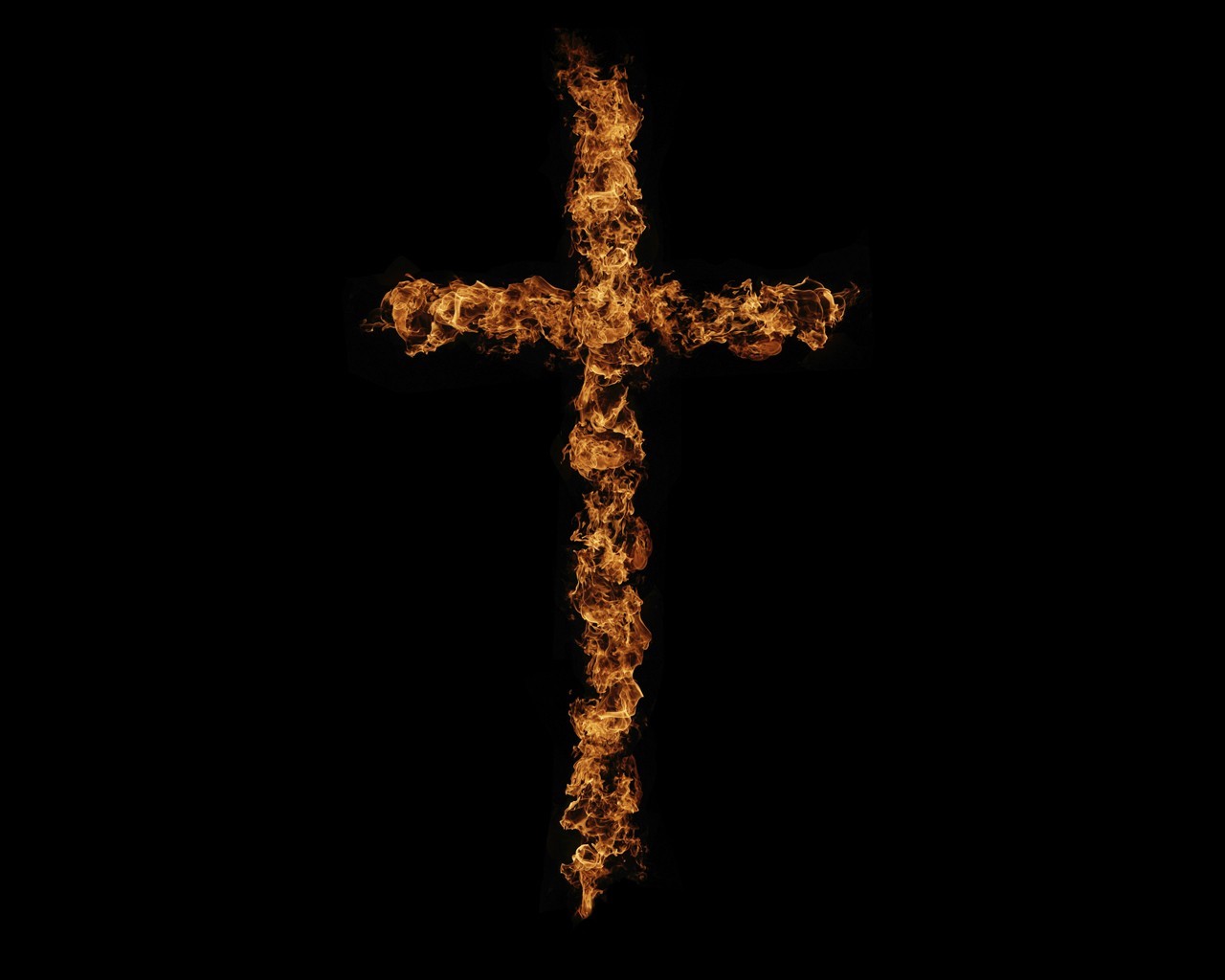 crosses, background, fire, black