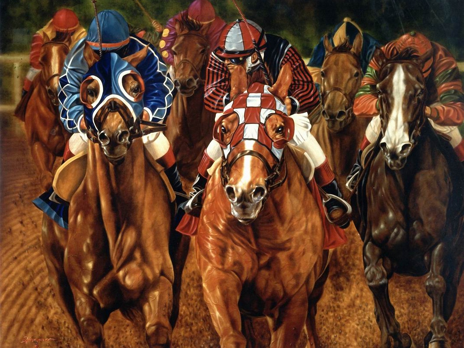horse racing, sports, racing HD wallpaper