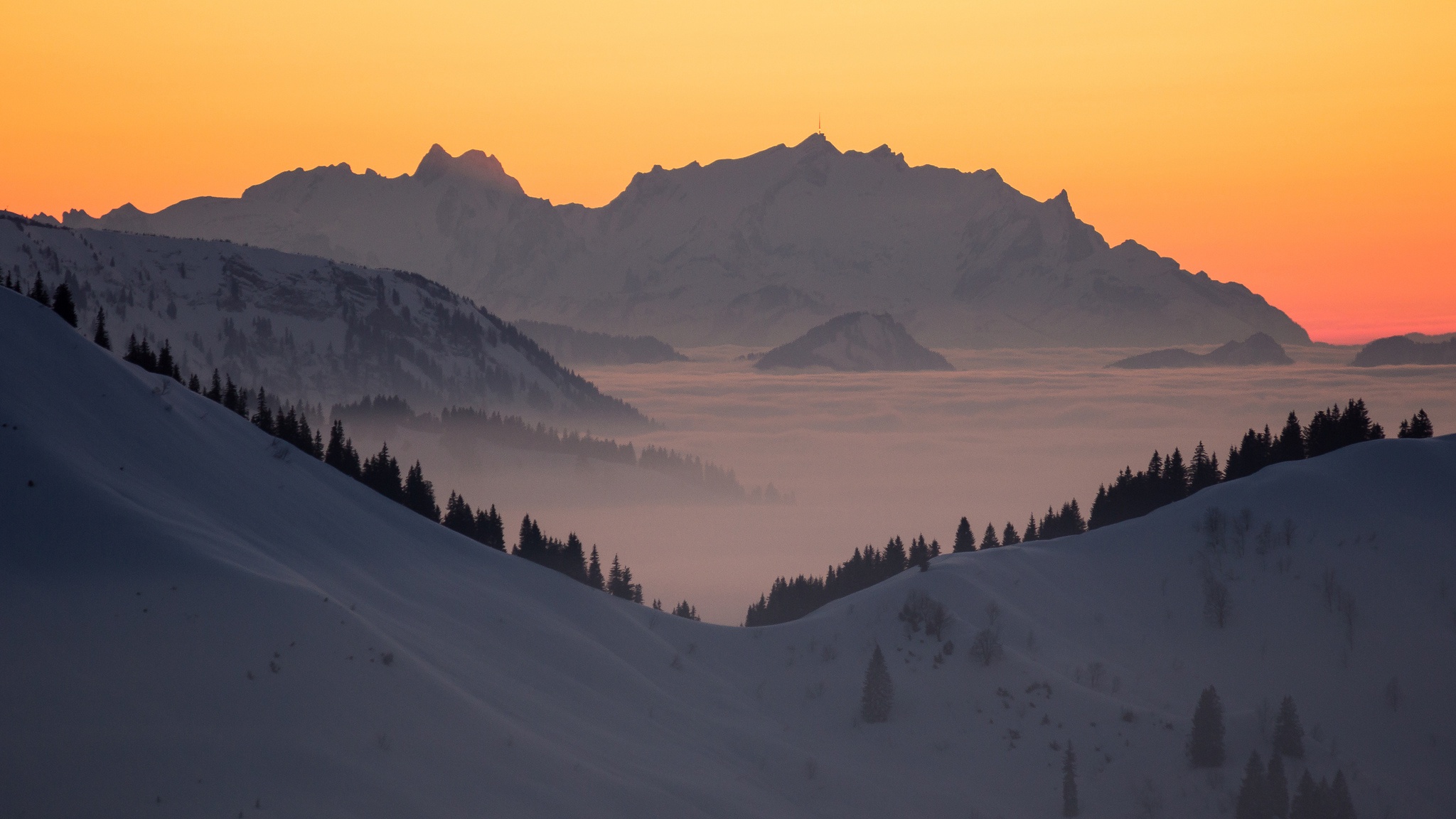 491305 Hintergrundbild herunterladen erde/natur, alpen, bayern, dämmerung, deutschland, gebirge, schnee, sonnenaufgang, berge - Bildschirmschoner und Bilder kostenlos