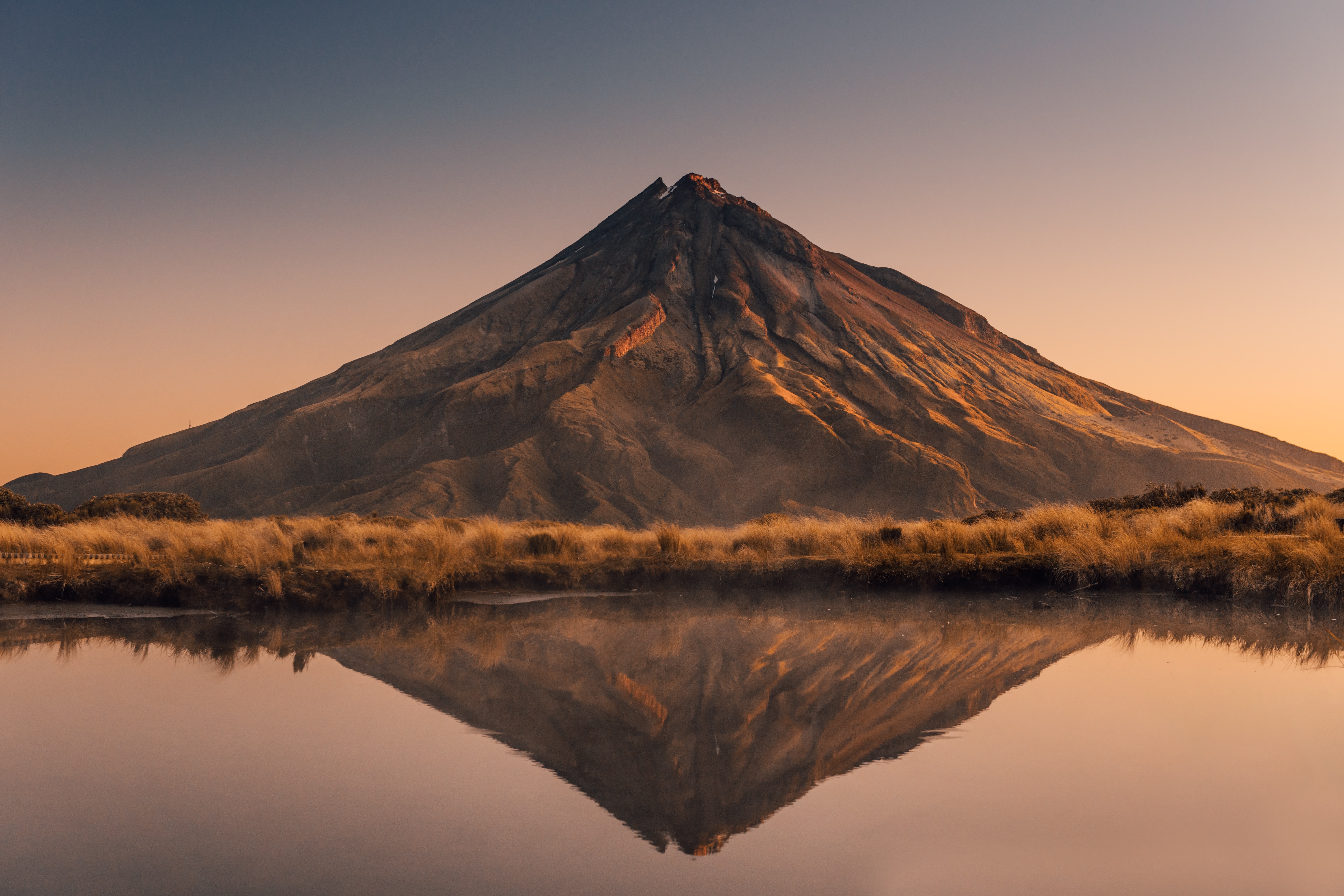 Download mobile wallpaper Top, Reflection, Vertex, Nature, Volcano for free.