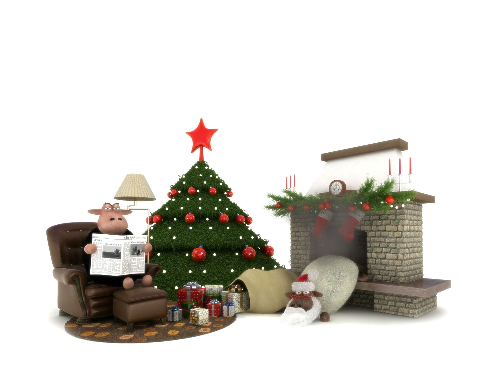 249038 скачать обои праздничные, рождество, рождественская елка, юмор, овца - заставки и картинки бесплатно