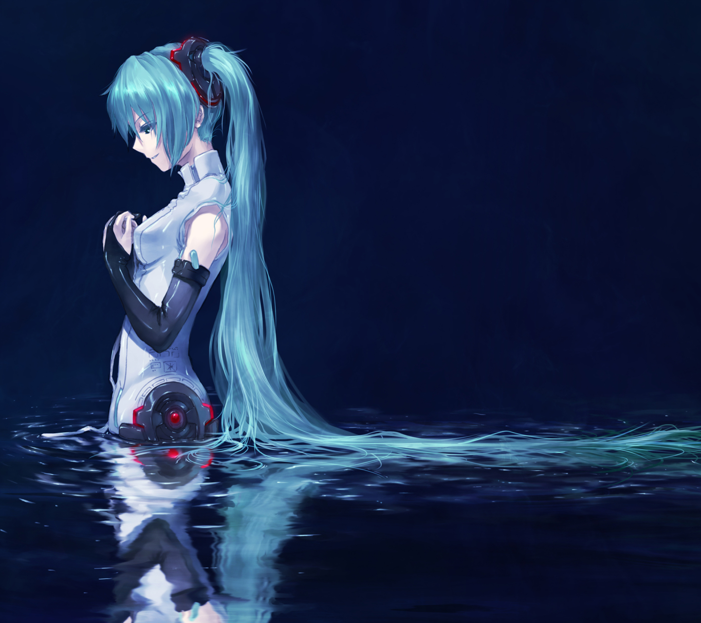 5D Diamond Painting Anime Blue-Haired Virtual Singer With