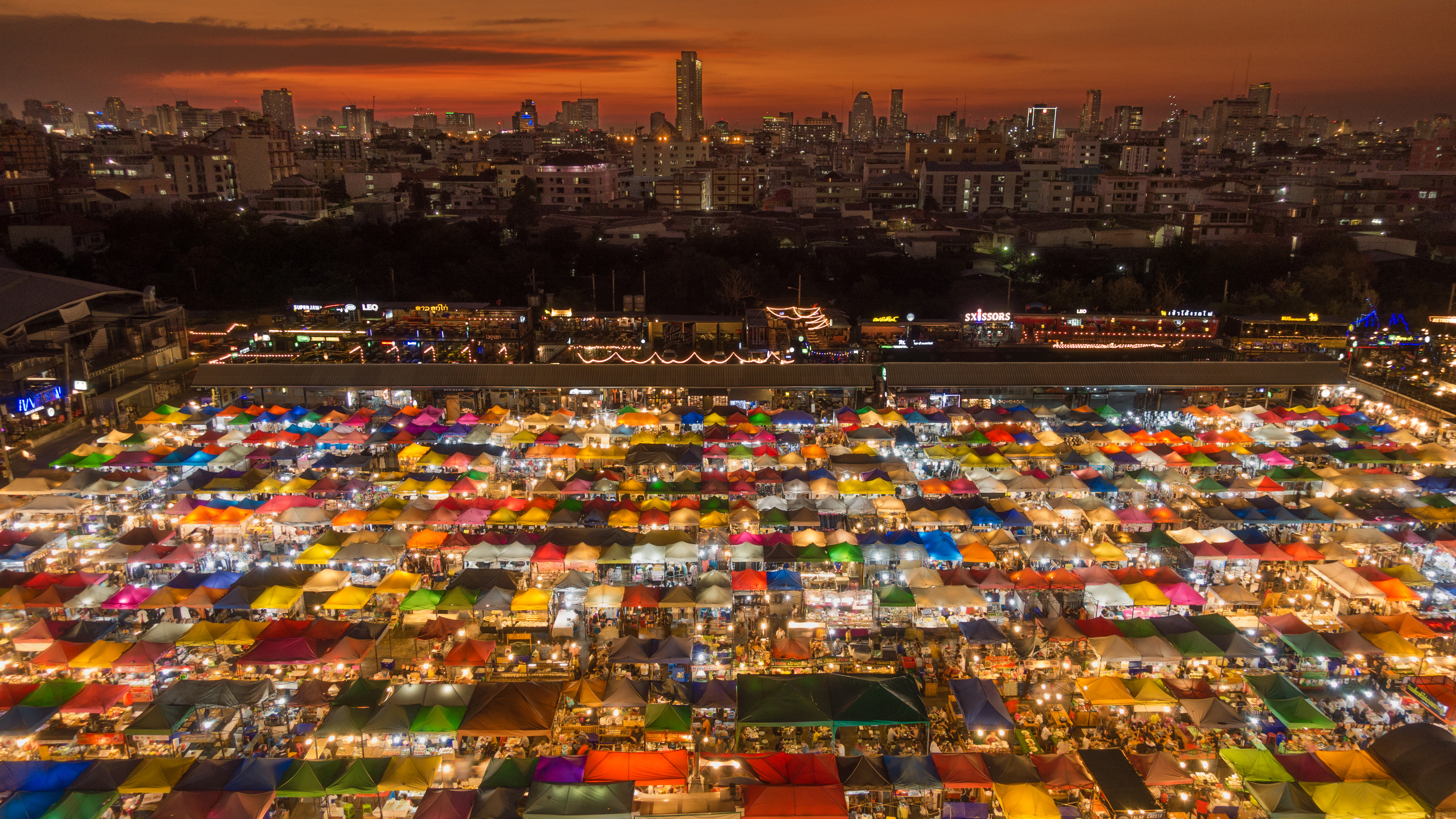 bangkok, man made, city, colorful, colors, market, tent, cities for Windows