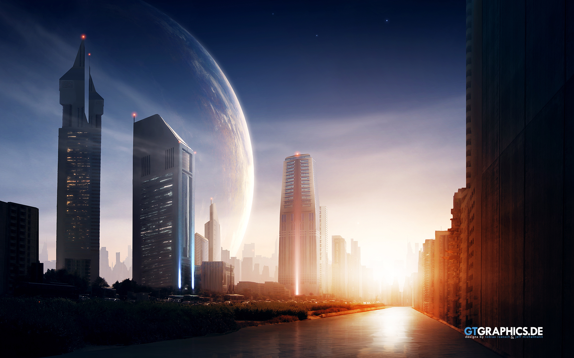 Sci Fi City небоскребы