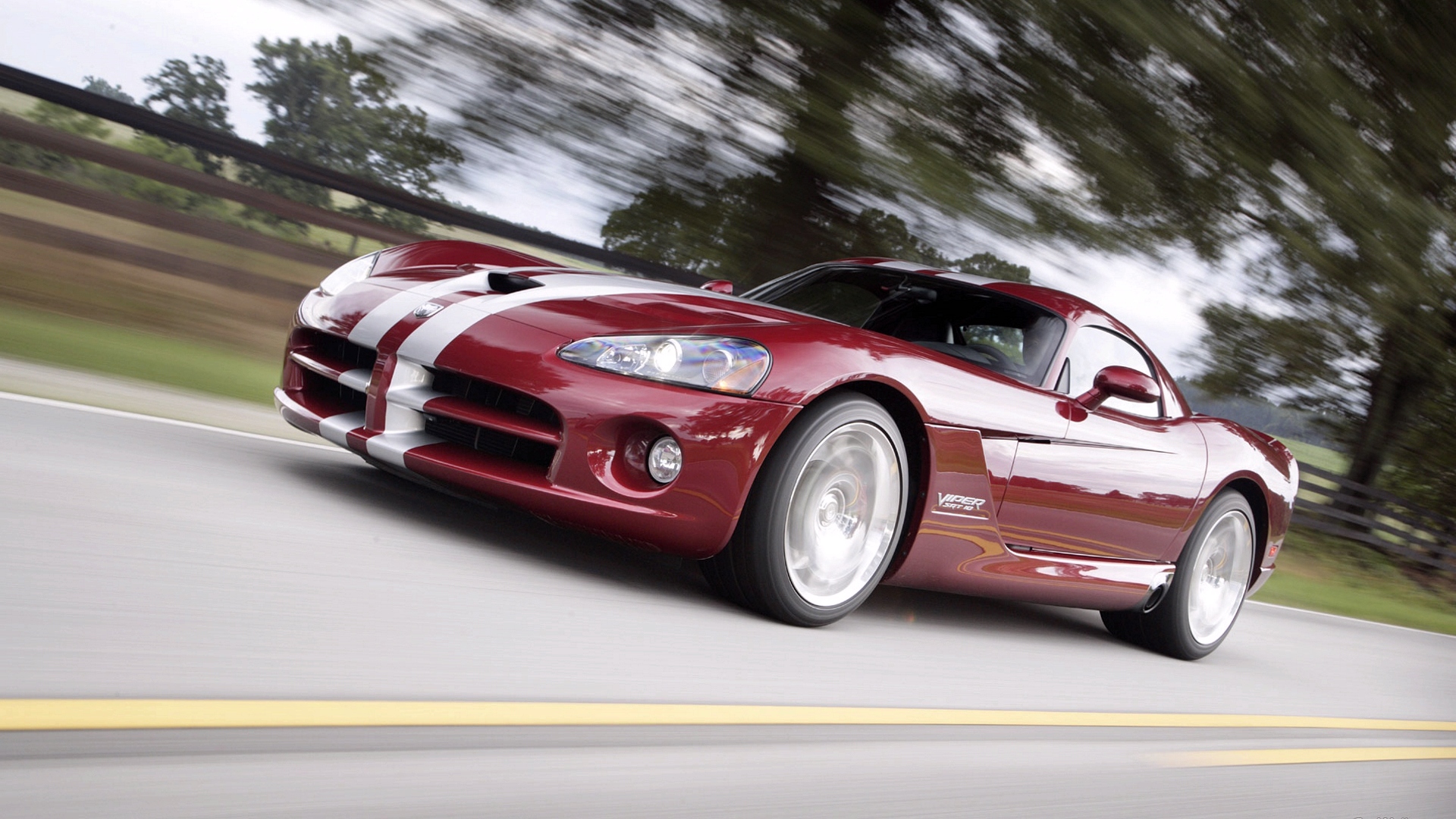 Dodge Viper черный 4k