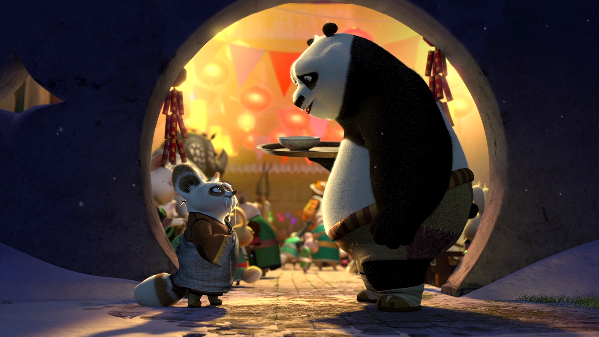 Meilleurs fonds d'écran Kung Fu Panda: Bonnes Fêtes pour l'écran du téléphone
