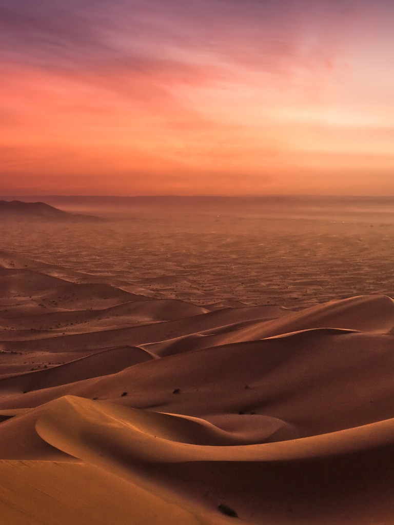1347502壁紙のダウンロード地球, 荒野, モロッコ, 砂丘, 地平線, 日没, 砂-スクリーンセーバーと写真を無料で