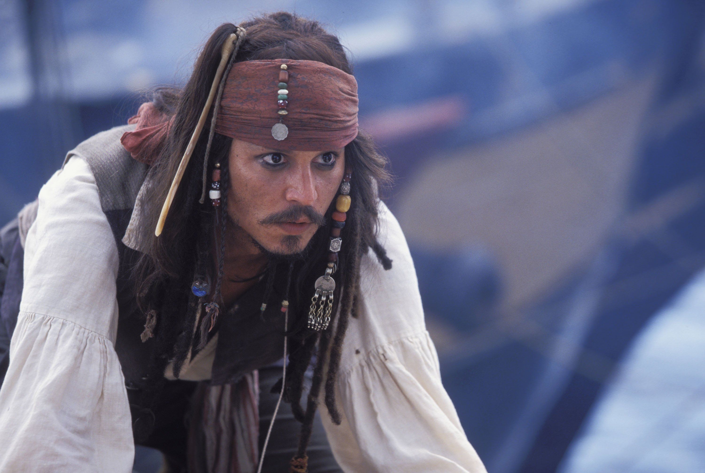 johnny depp, jack sparrow, pirates of the caribbean: the curse of the black pearl, movie, pirates of the caribbean HD wallpaper