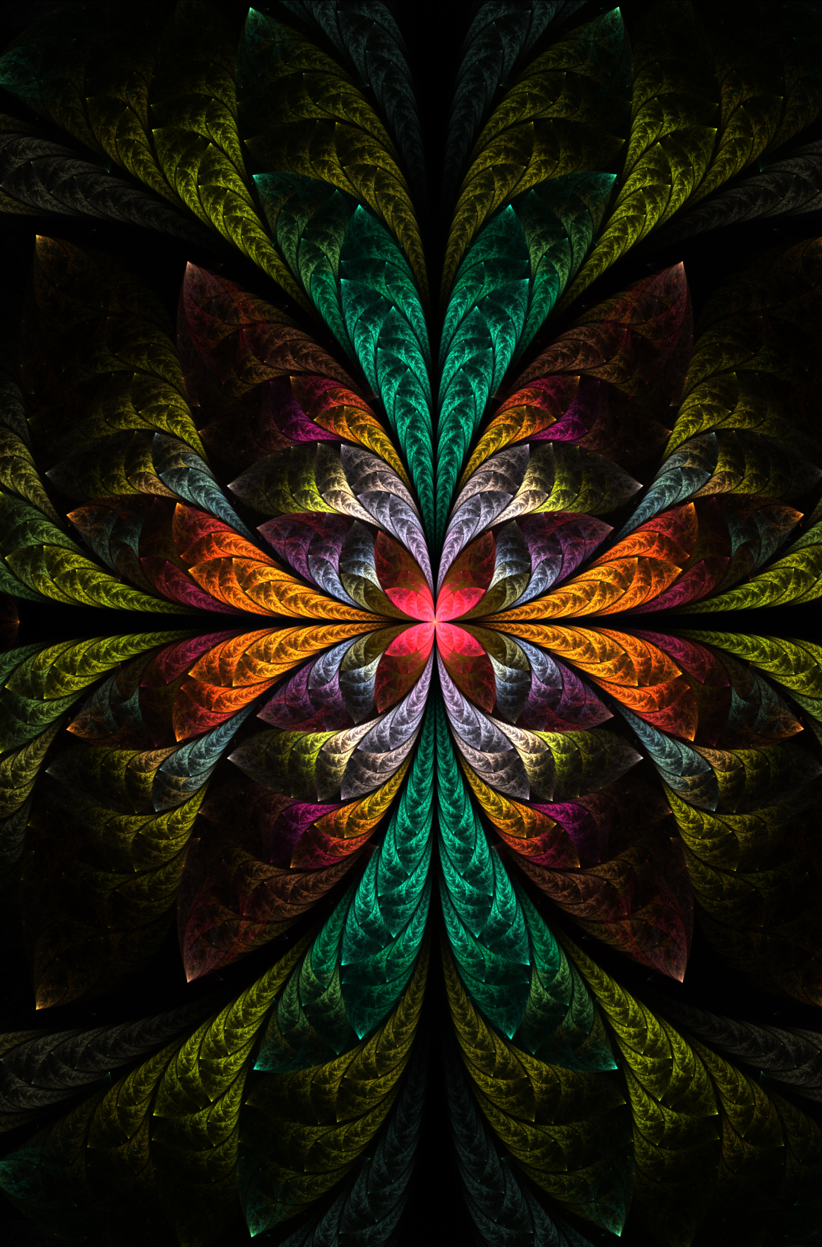 fractal, intricate, abstract, multicolored, motley, pattern, confused for android