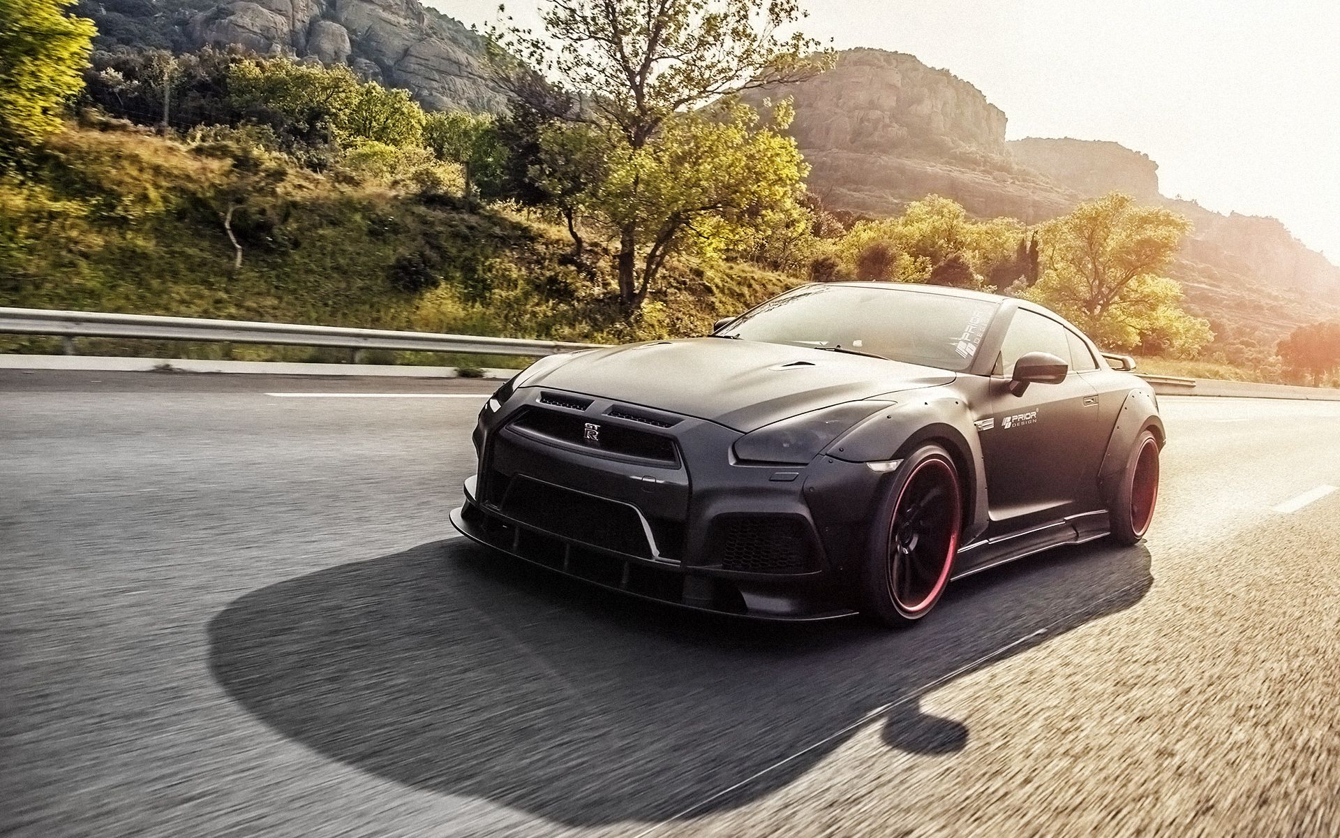 gt r, nissan, cars, traffic, movement, side view, r35