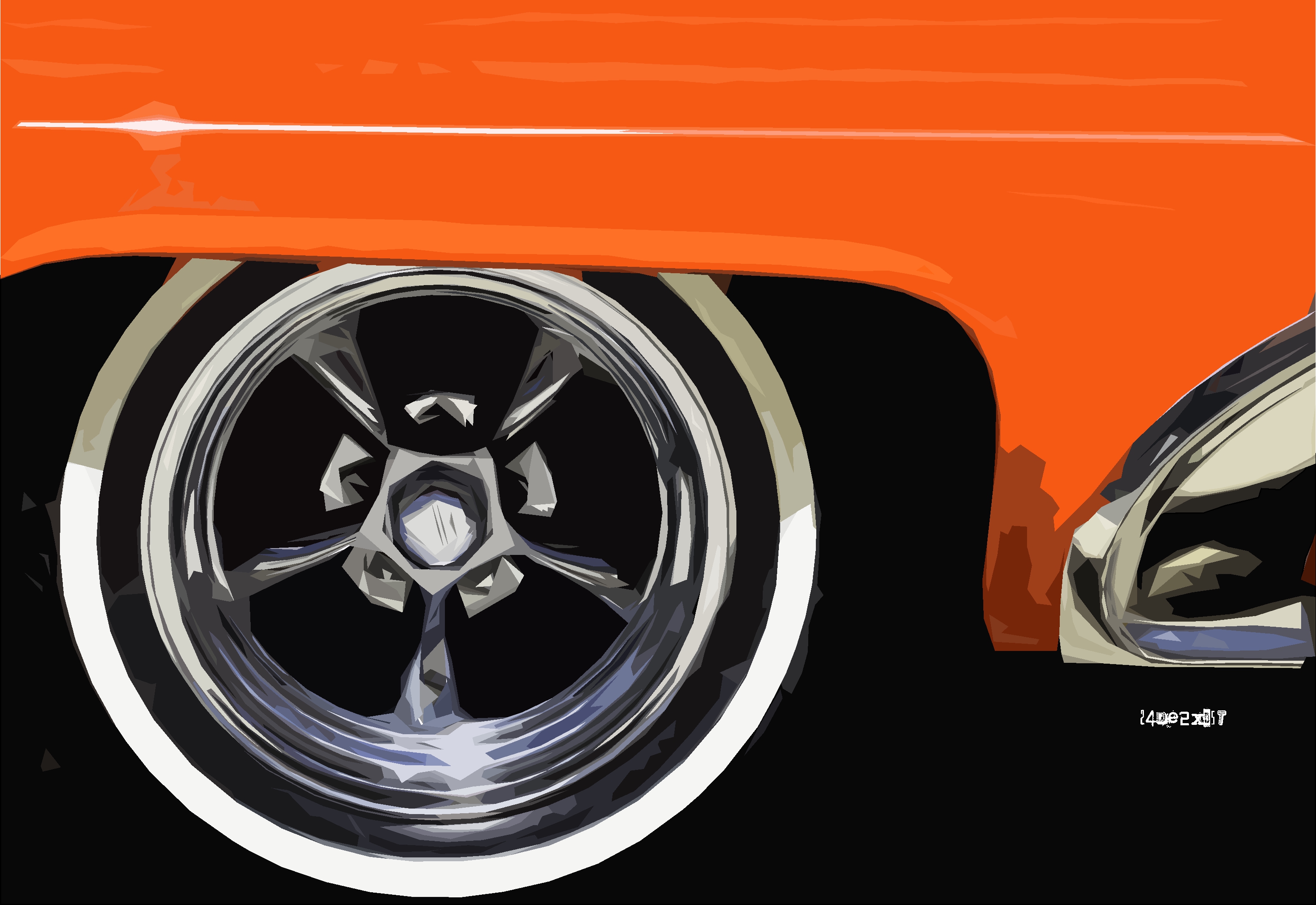 vehicles, car, orange (color), retro, wheel HD for desktop 1080p