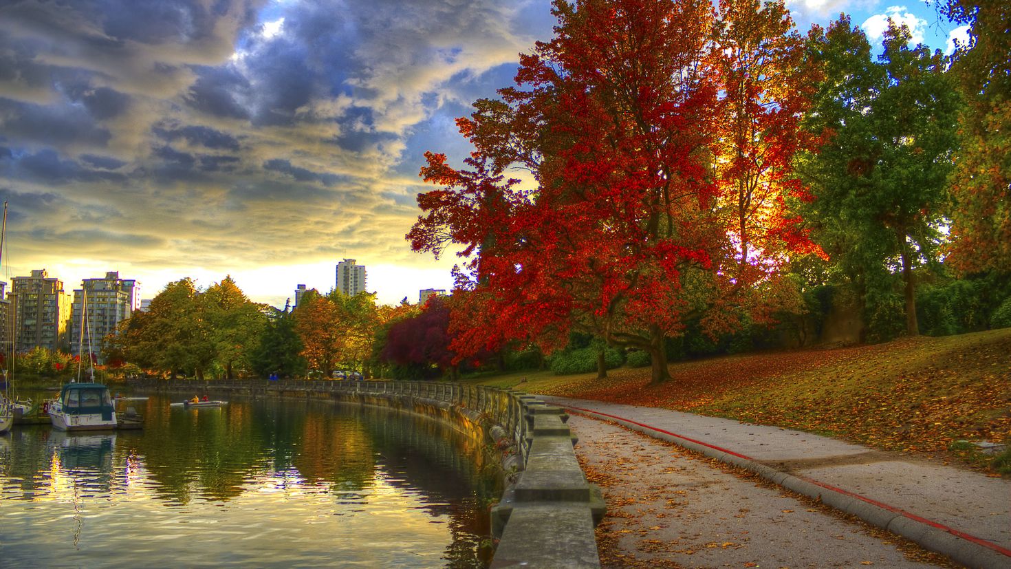 Картинки природы города. Ванкувер Стэнли парк осень. Осень Монреаль парк. Канада кленовый парк. Ванкувер кленовый парк.