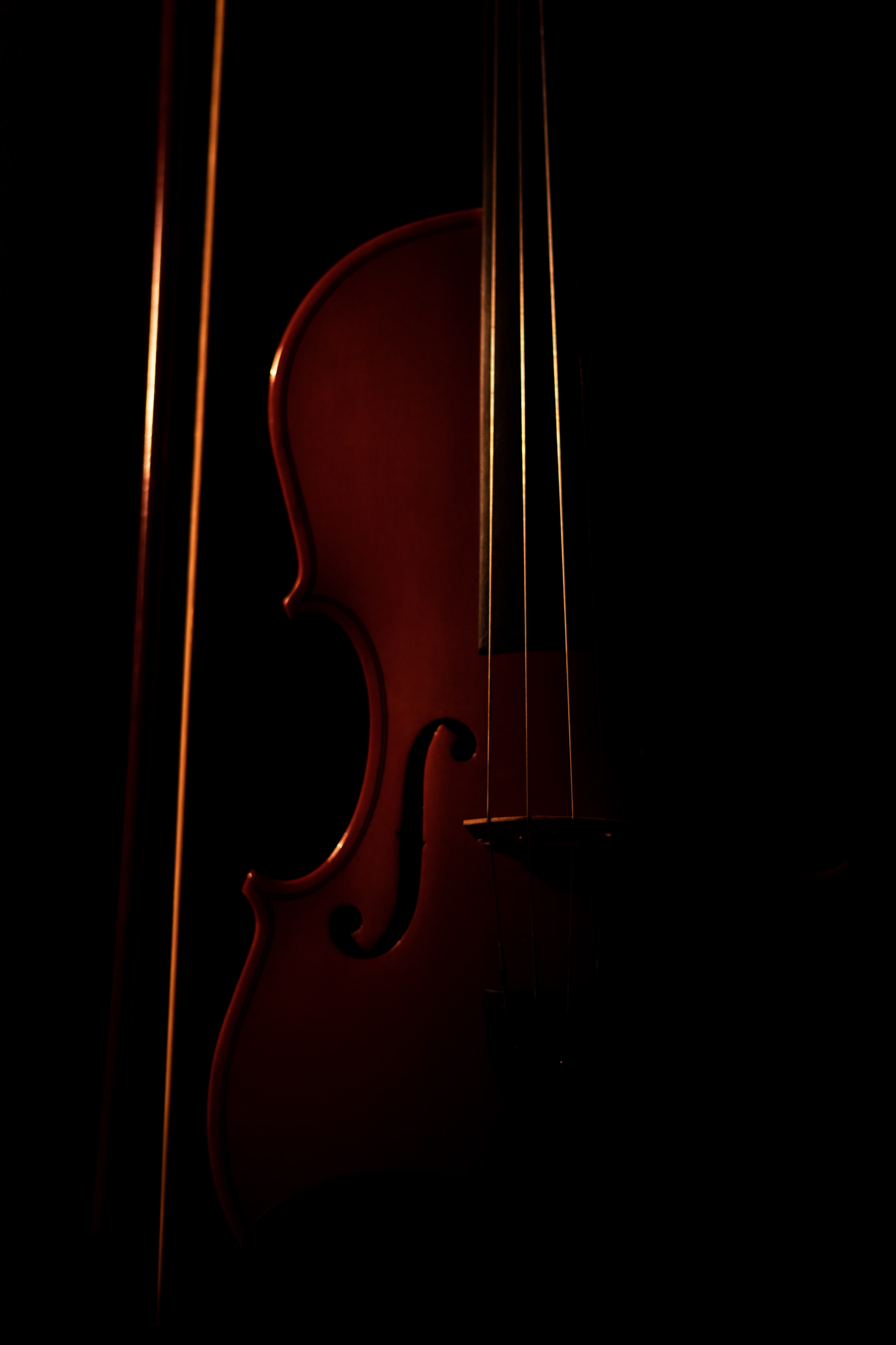 72112 Hintergrundbild herunterladen violine, musik, dunkel, musikinstrument - Bildschirmschoner und Bilder kostenlos