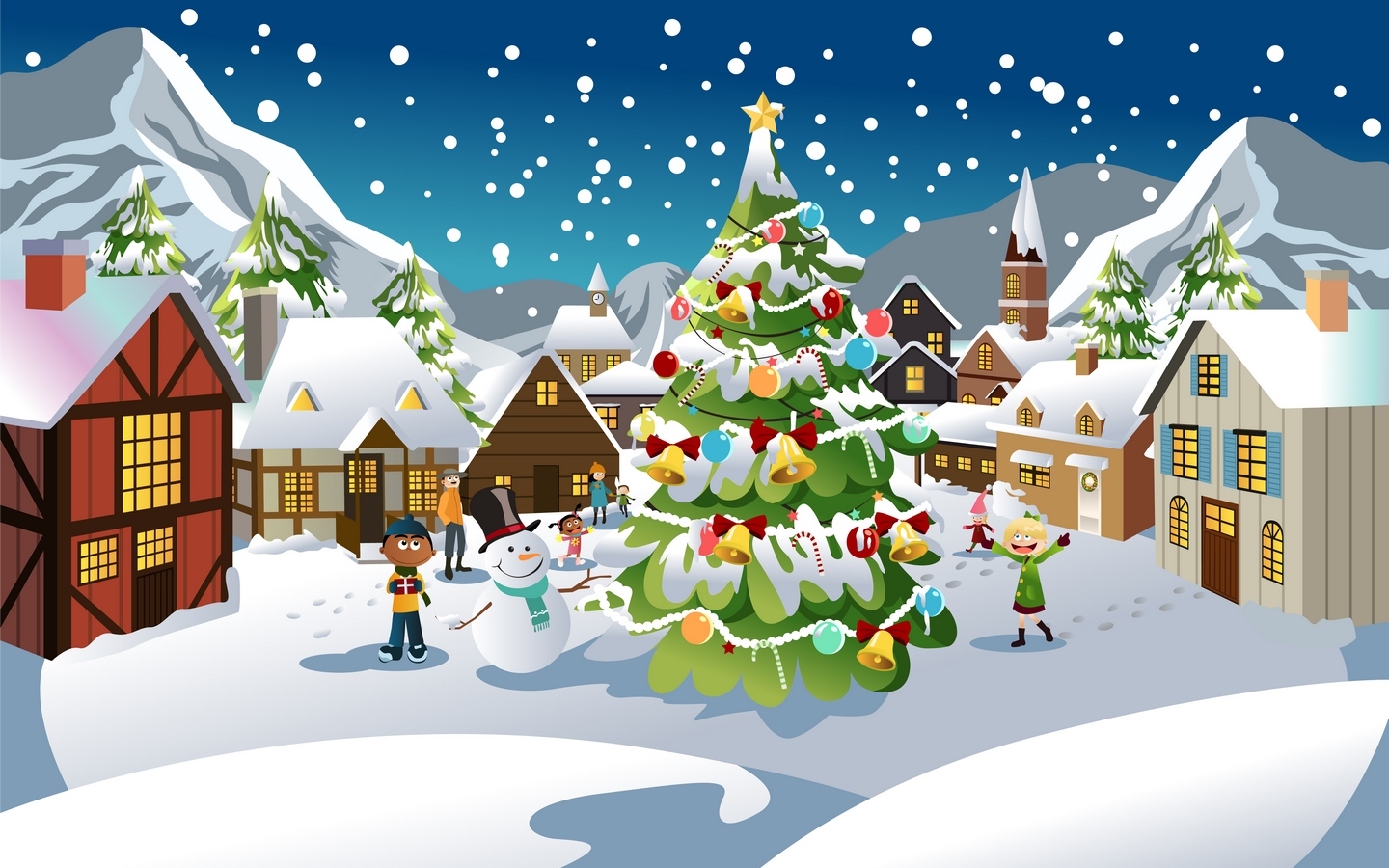 24576 Hintergrundbild herunterladen bilder, weihnachten, feiertage, neujahr, schnee - Bildschirmschoner und Bilder kostenlos